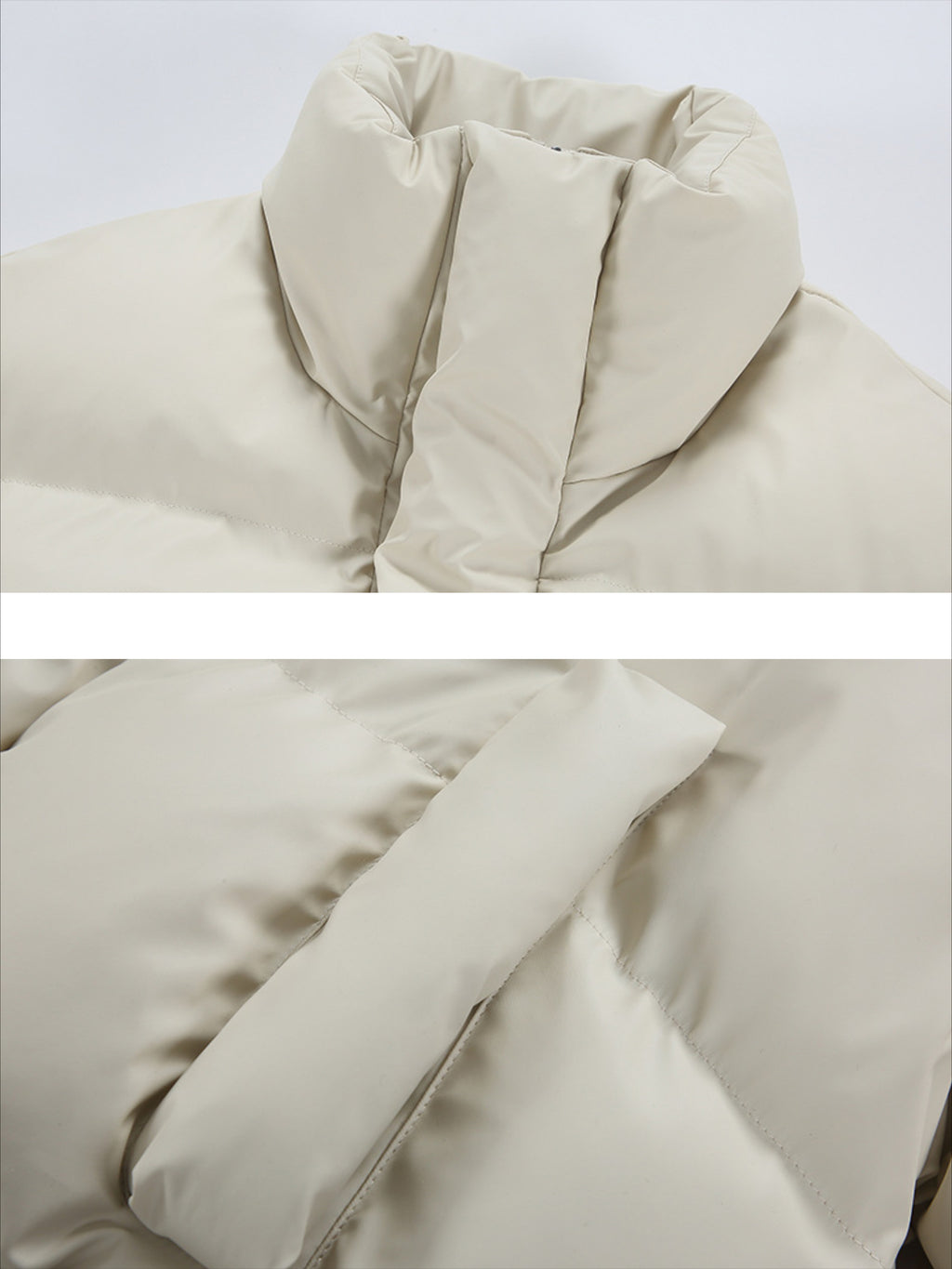 Solid Color Puffer Coat