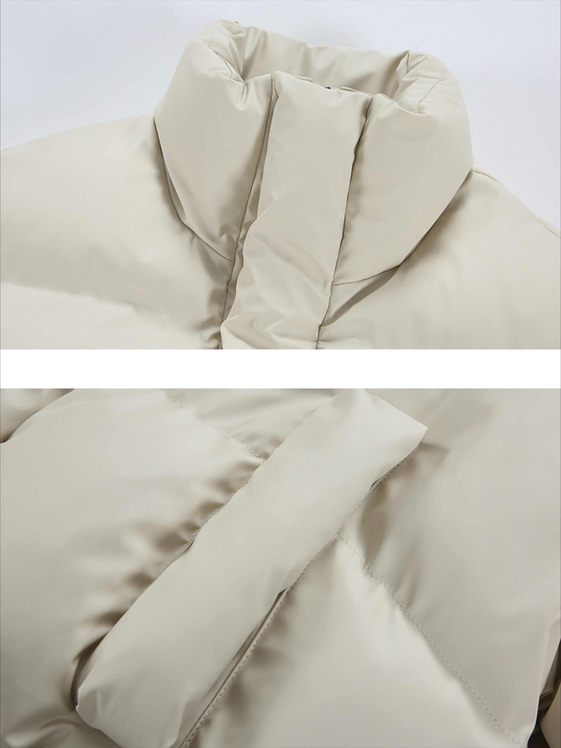 Solid Color Puffer Coat