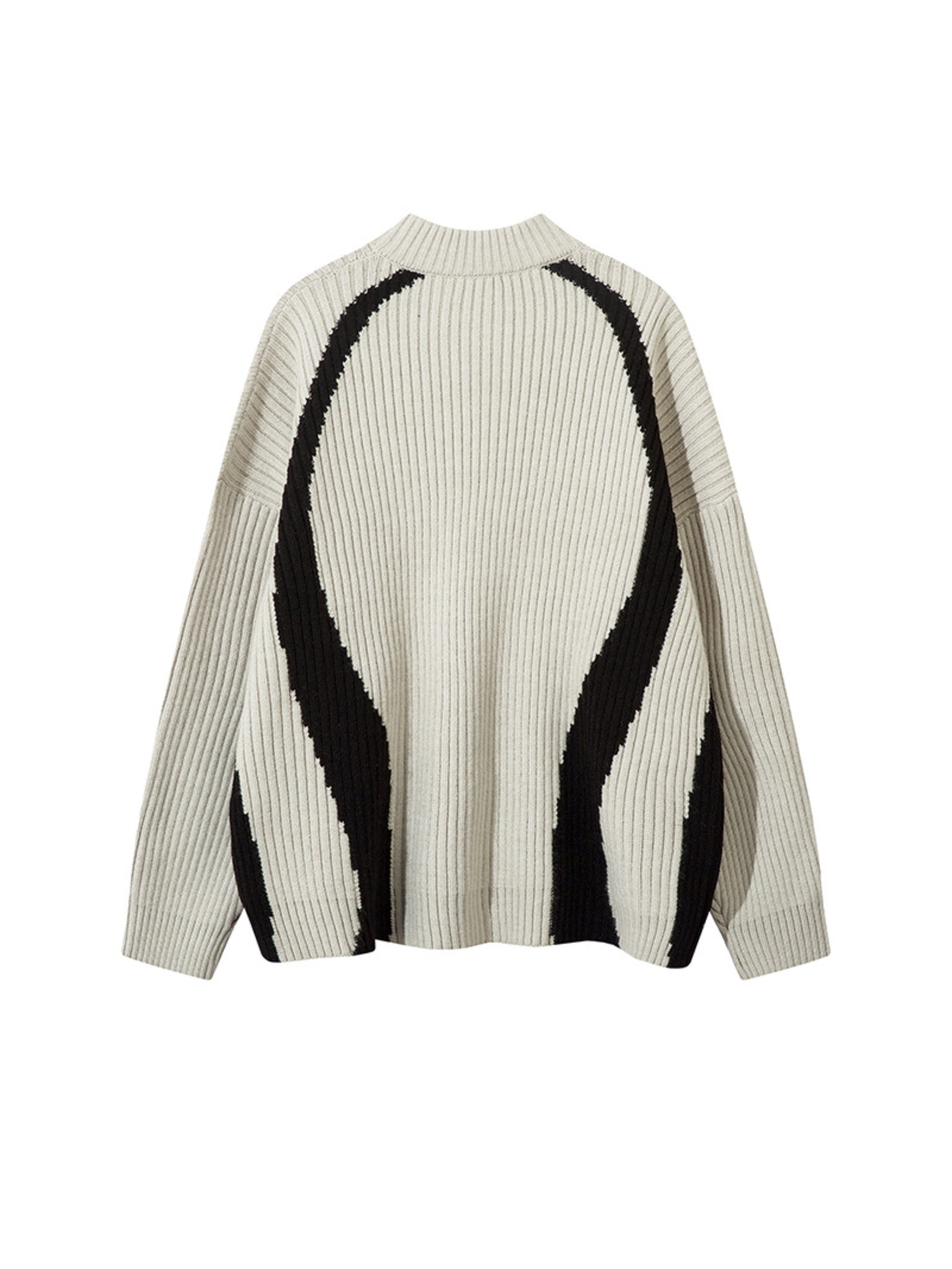 Vintage Contrasting Colors Sweater