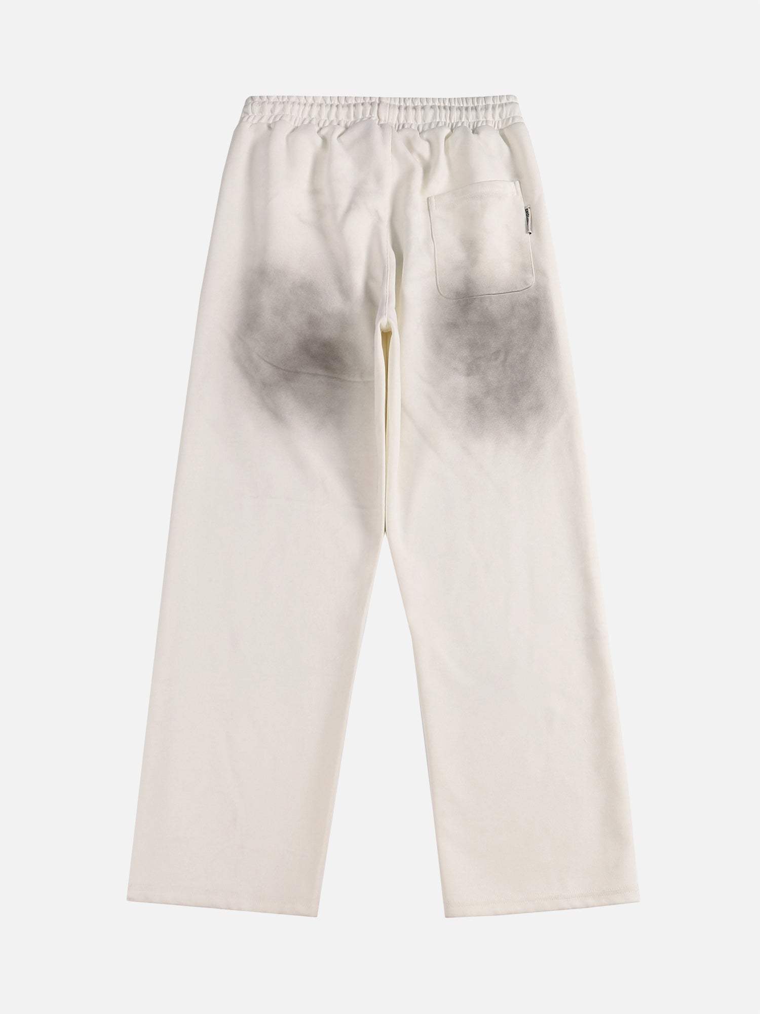 Disguisen American Style Spray Painted Letters Washed Casual Sweatpants