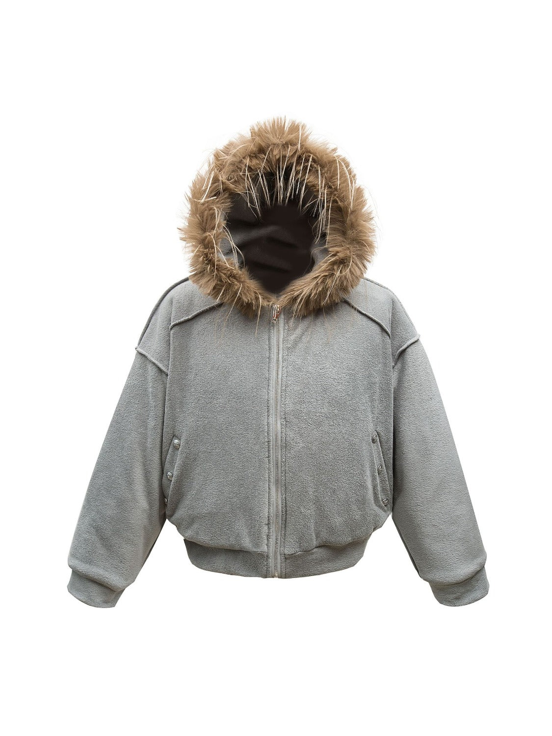 Vintage Clean Fit High Street Fur Collar Jacket