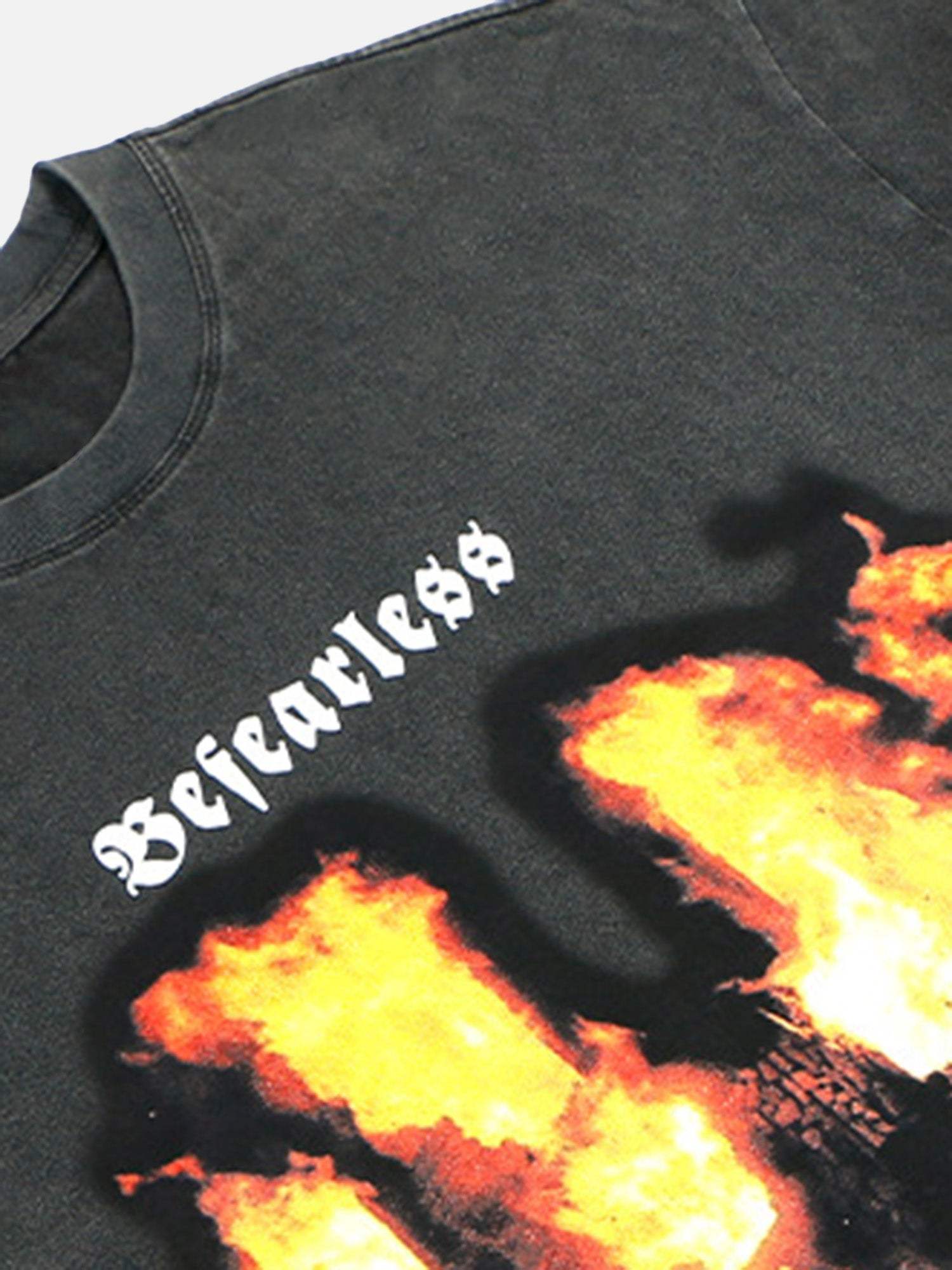 Disguisen American High Street Burning Hip Hop T-shirt