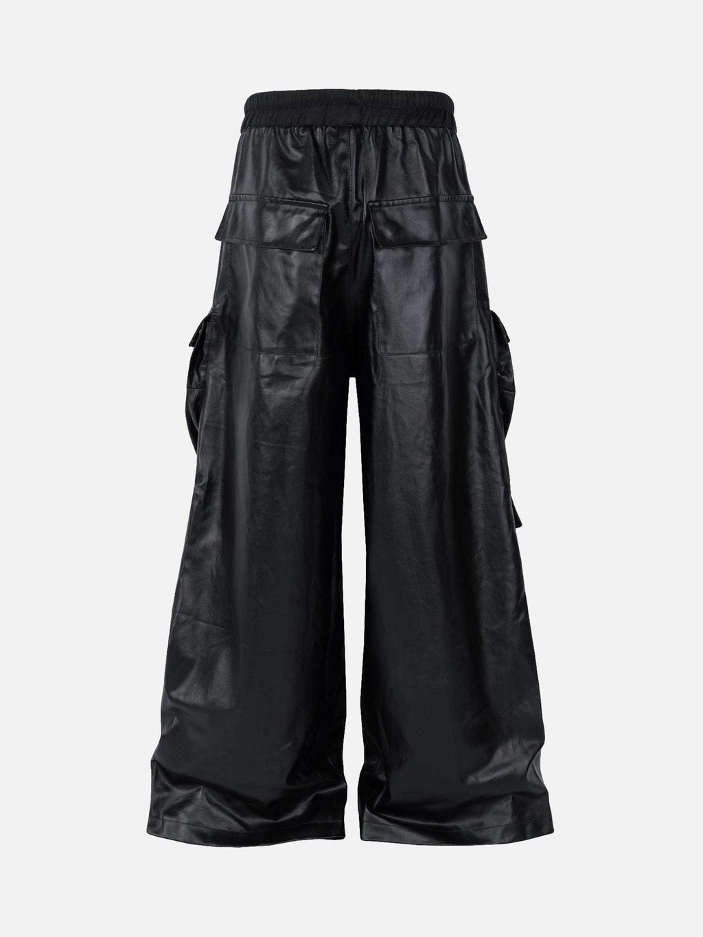 Layered Three-dimensional Pocket Wide-leg Flared Pants-4545