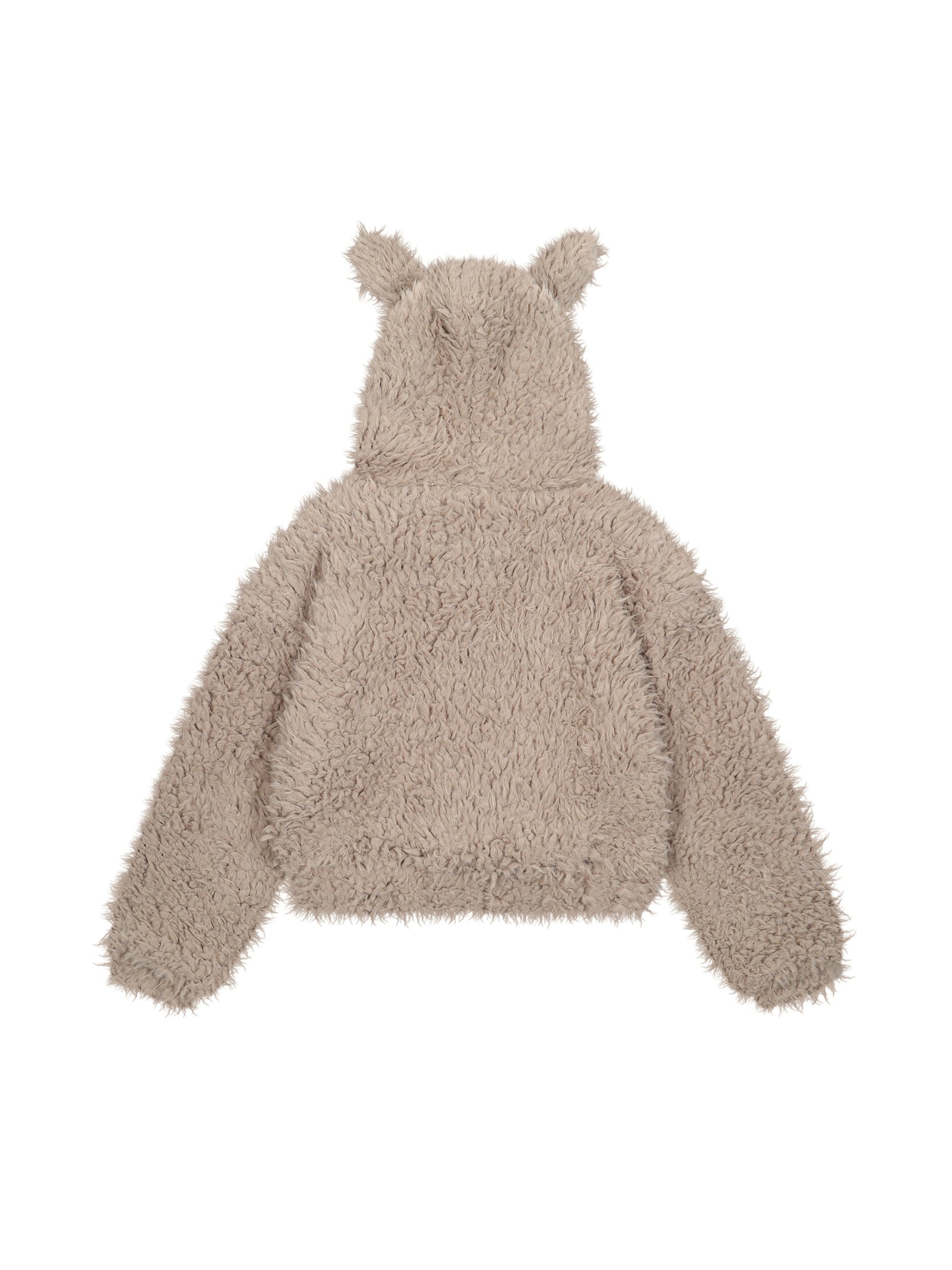 Warm and Twistable Rabbit Ears Lamb Wool Coat