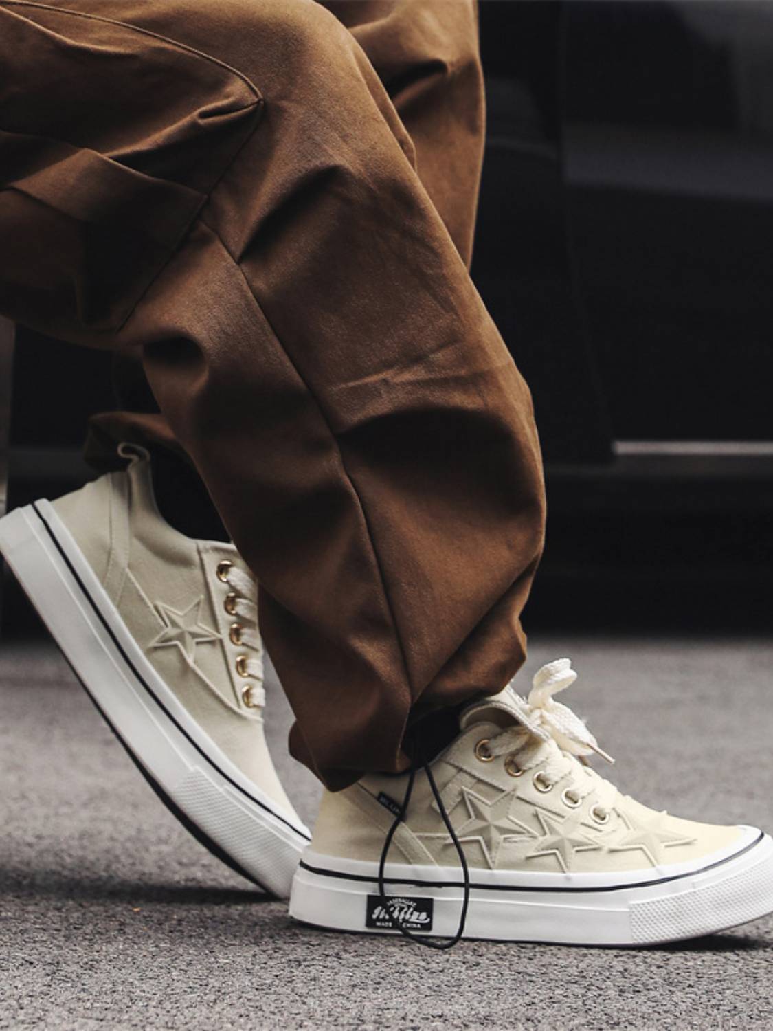 Star Patch Canvas Sneakers