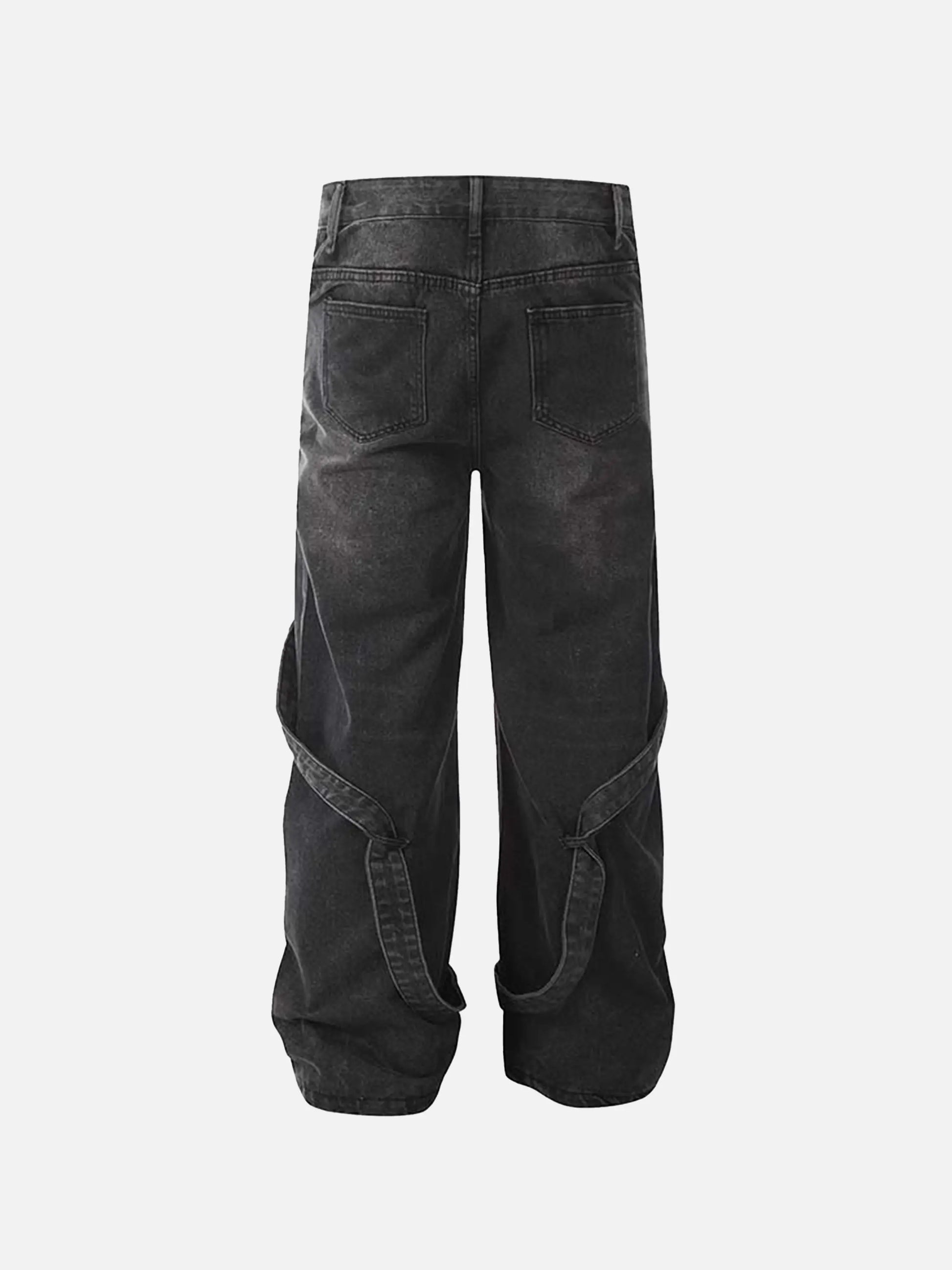 Vintage Washed Deconstructed Jeans