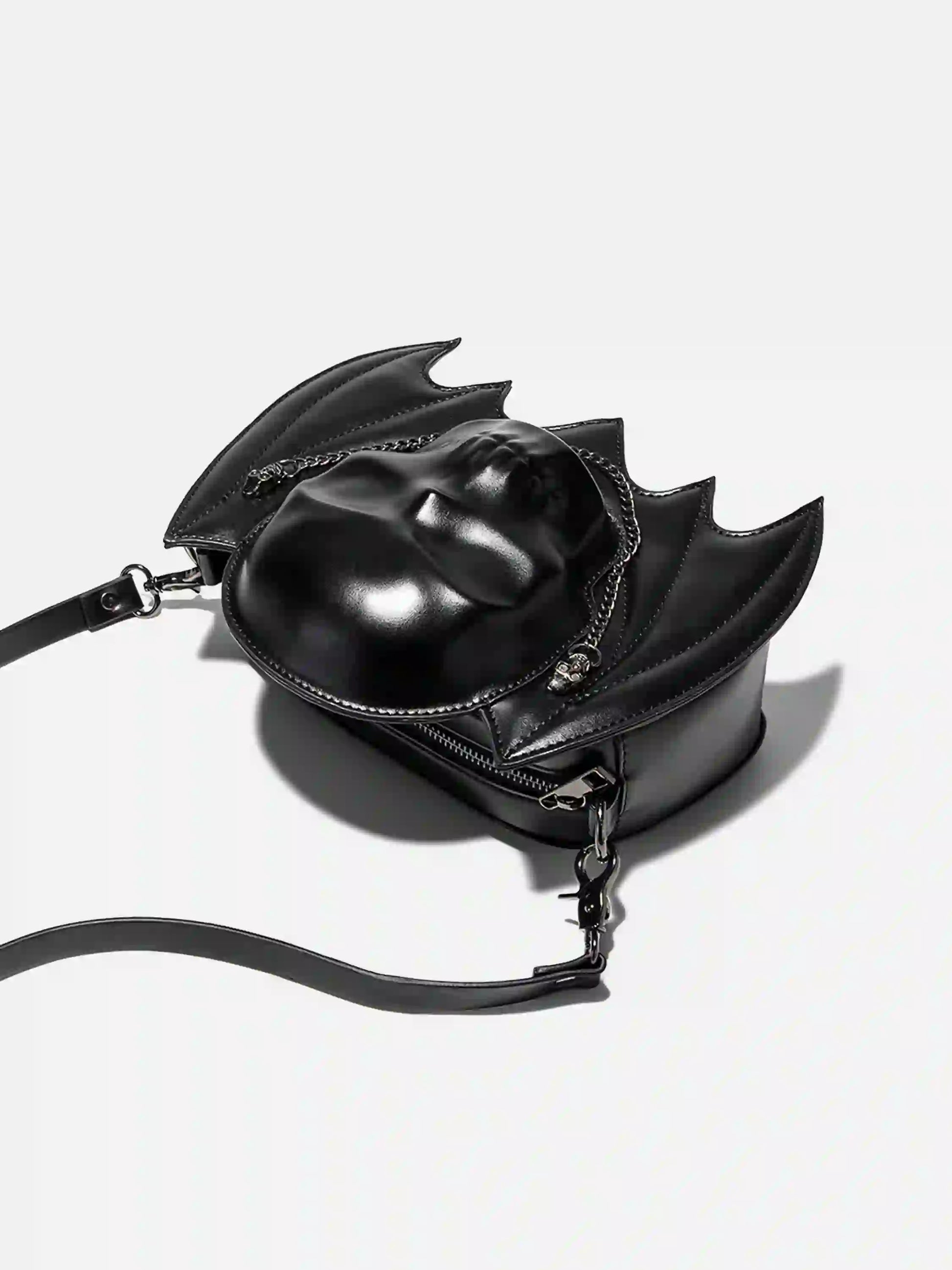 Skull Bat Chain Shoulder Bag