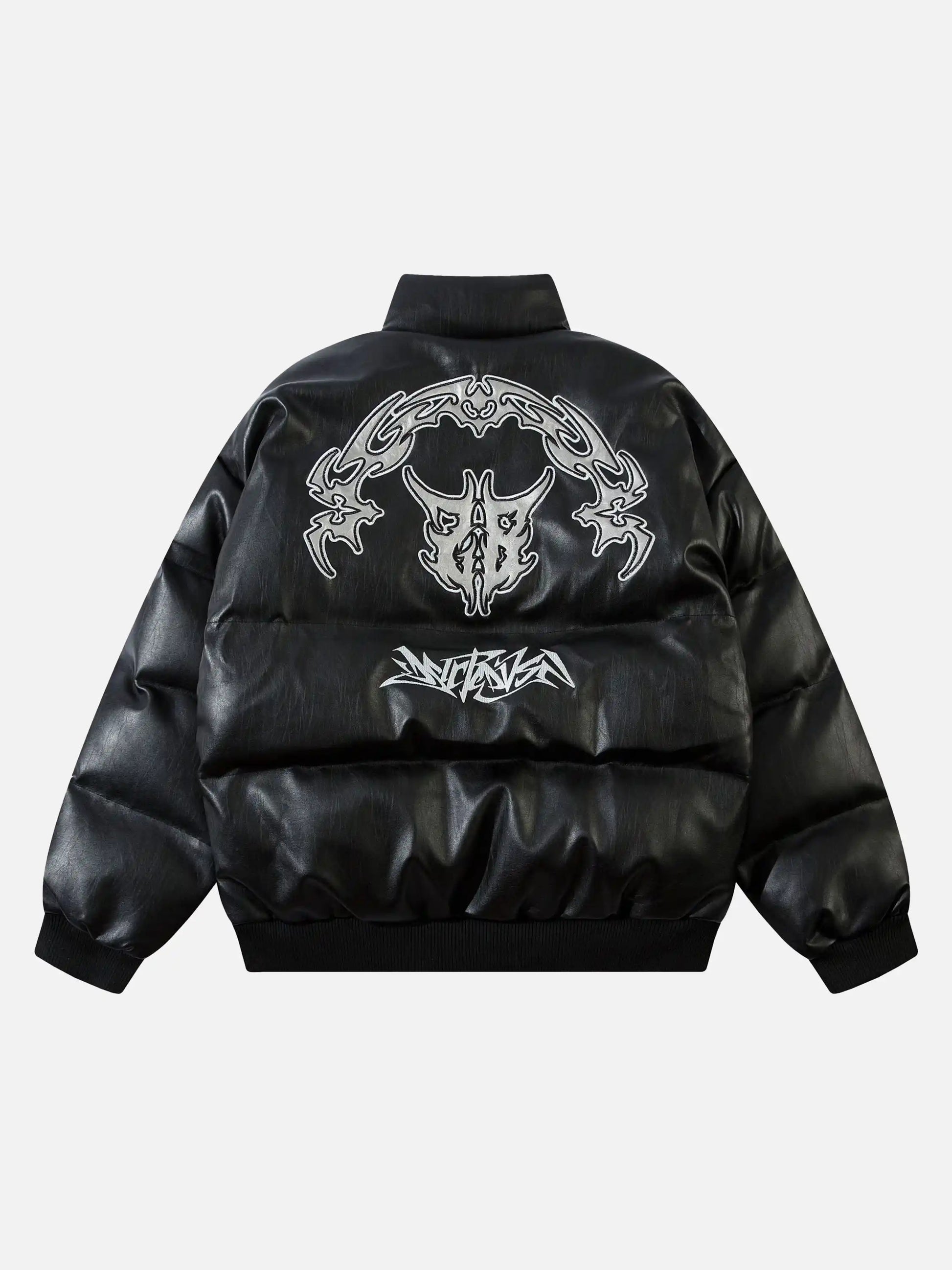 Disguisen American Punk Patchwork Pu Coat