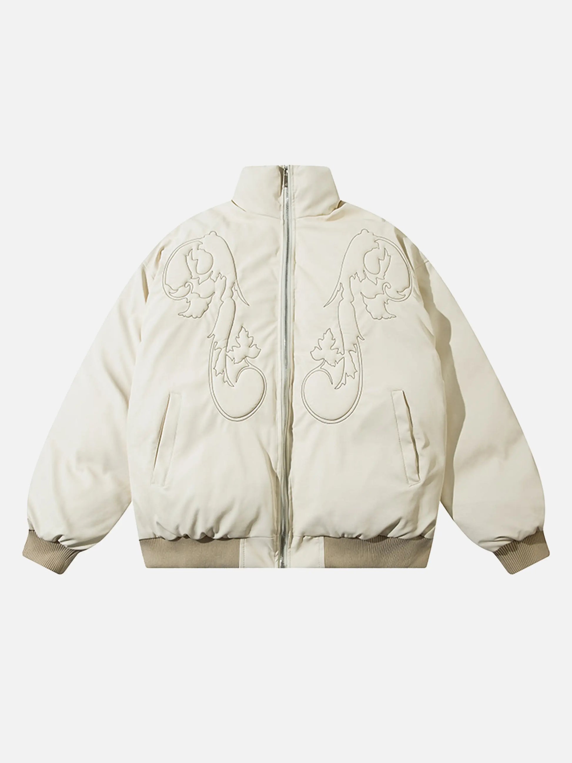Disguisen American Street Style Floral Embroidered Coat
