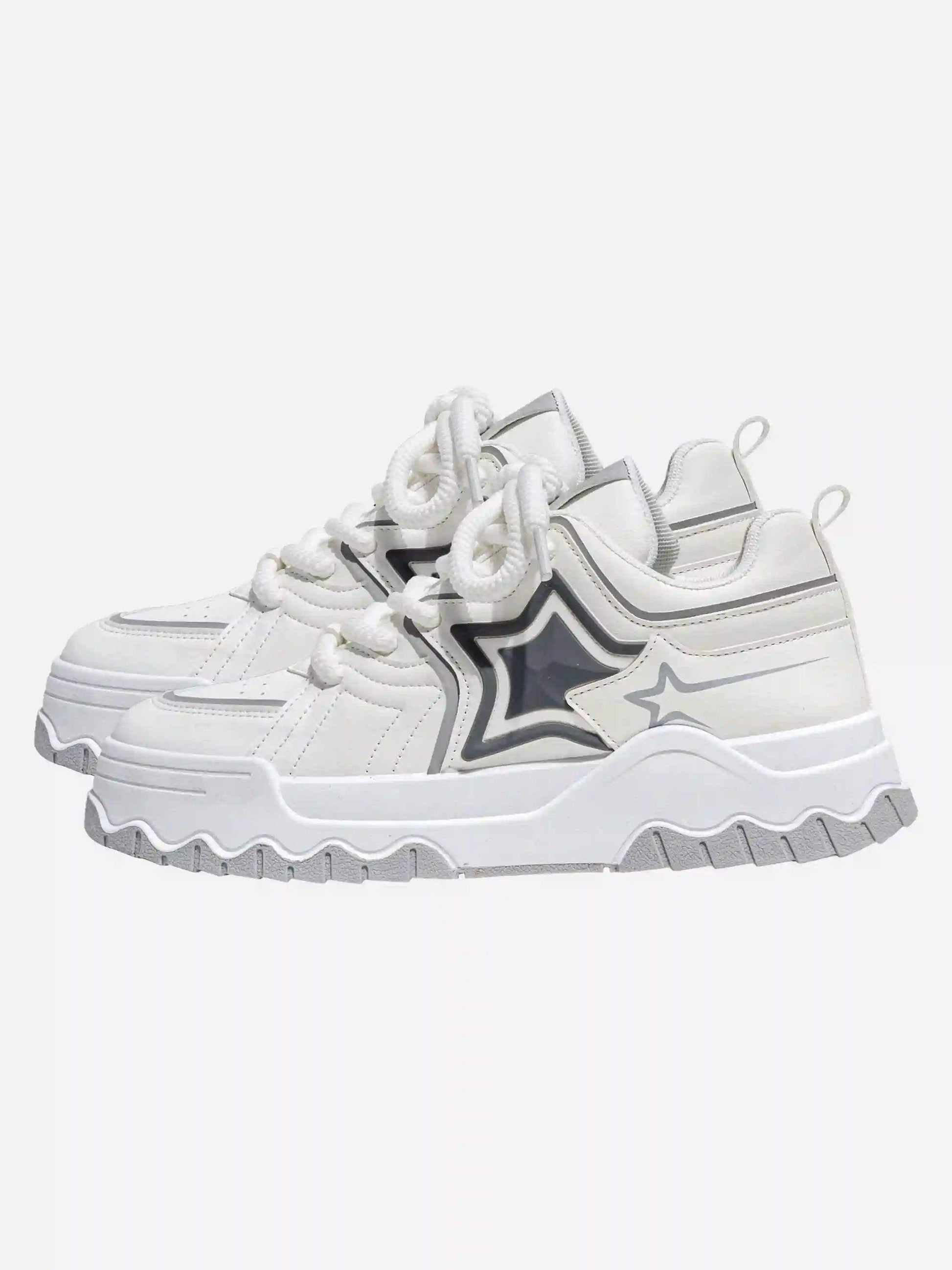 Disguisen Street Style Star Thick-Soled Sneakers