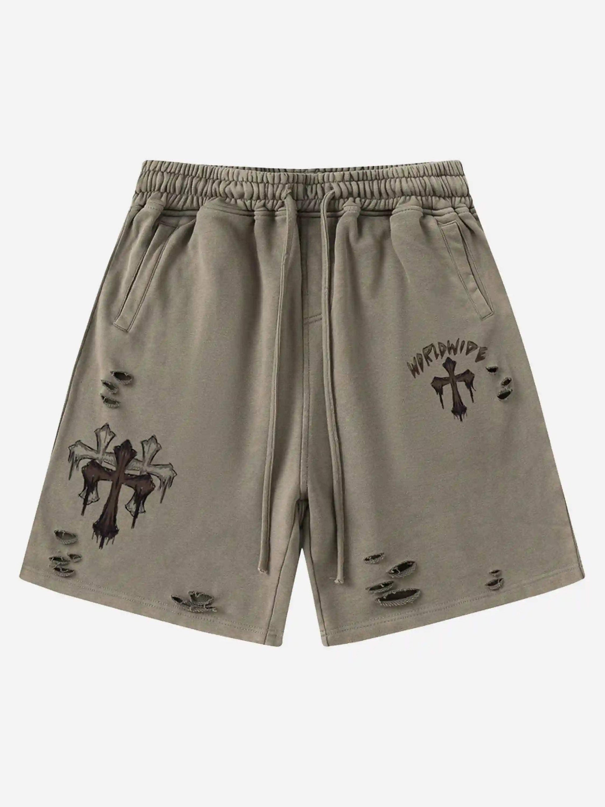 Disguisen American Retro Cross Cut Hole Shorts