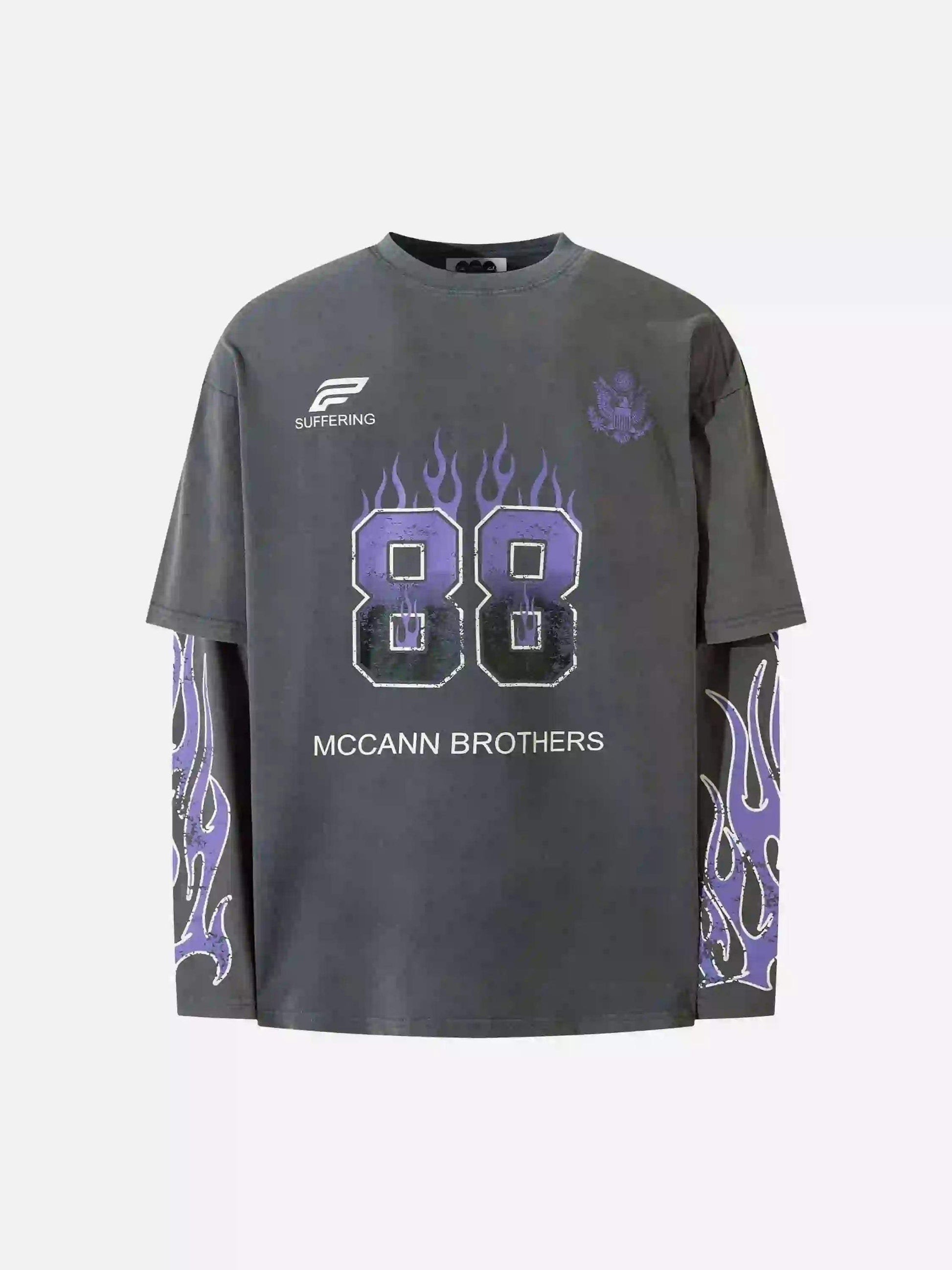 Disguisen Street Fake Two-Piece Long-Sleeved T-Shirt