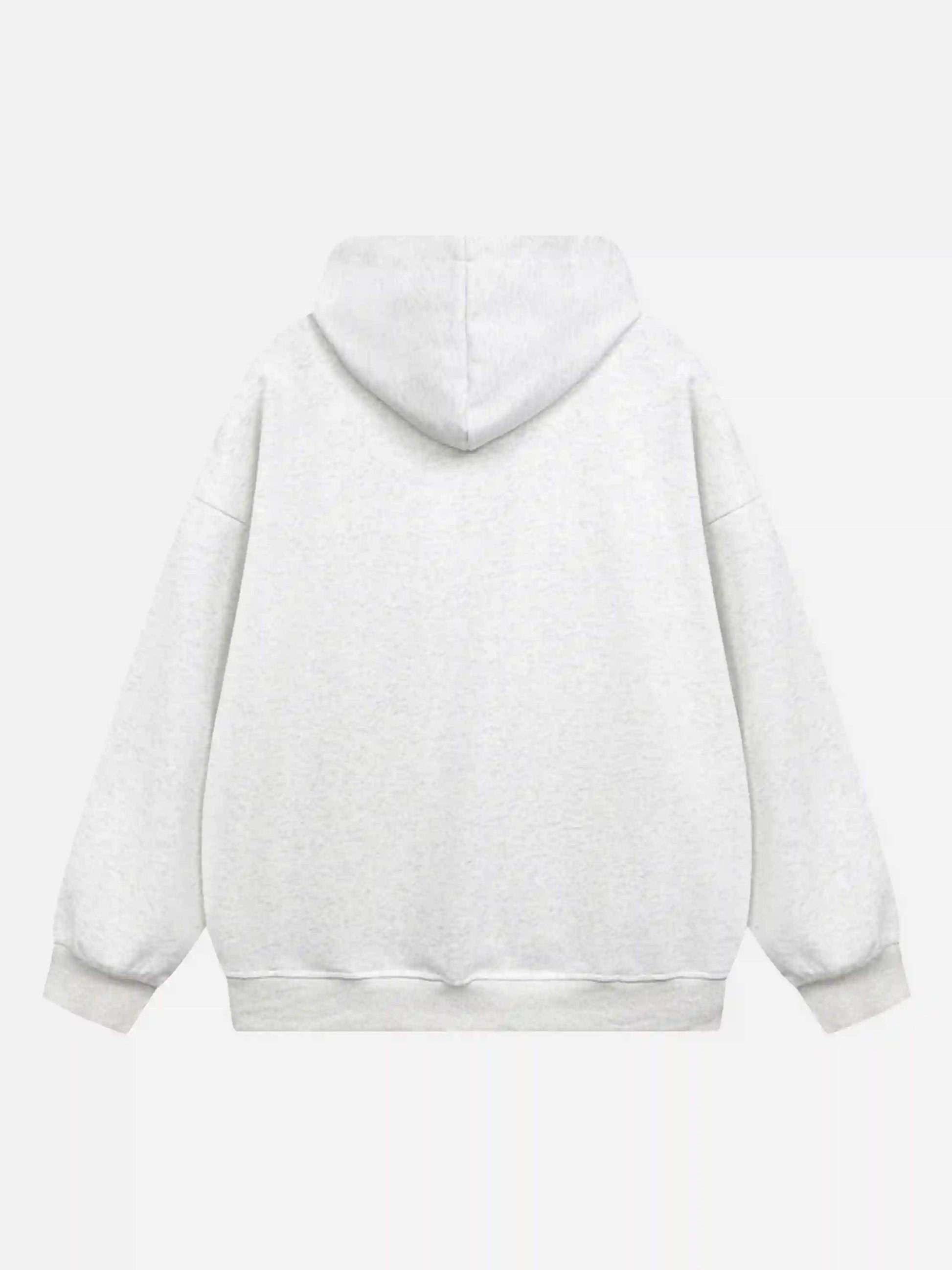 Disguisen Campus Style Plaid Embroidered Cardigan Hoodie