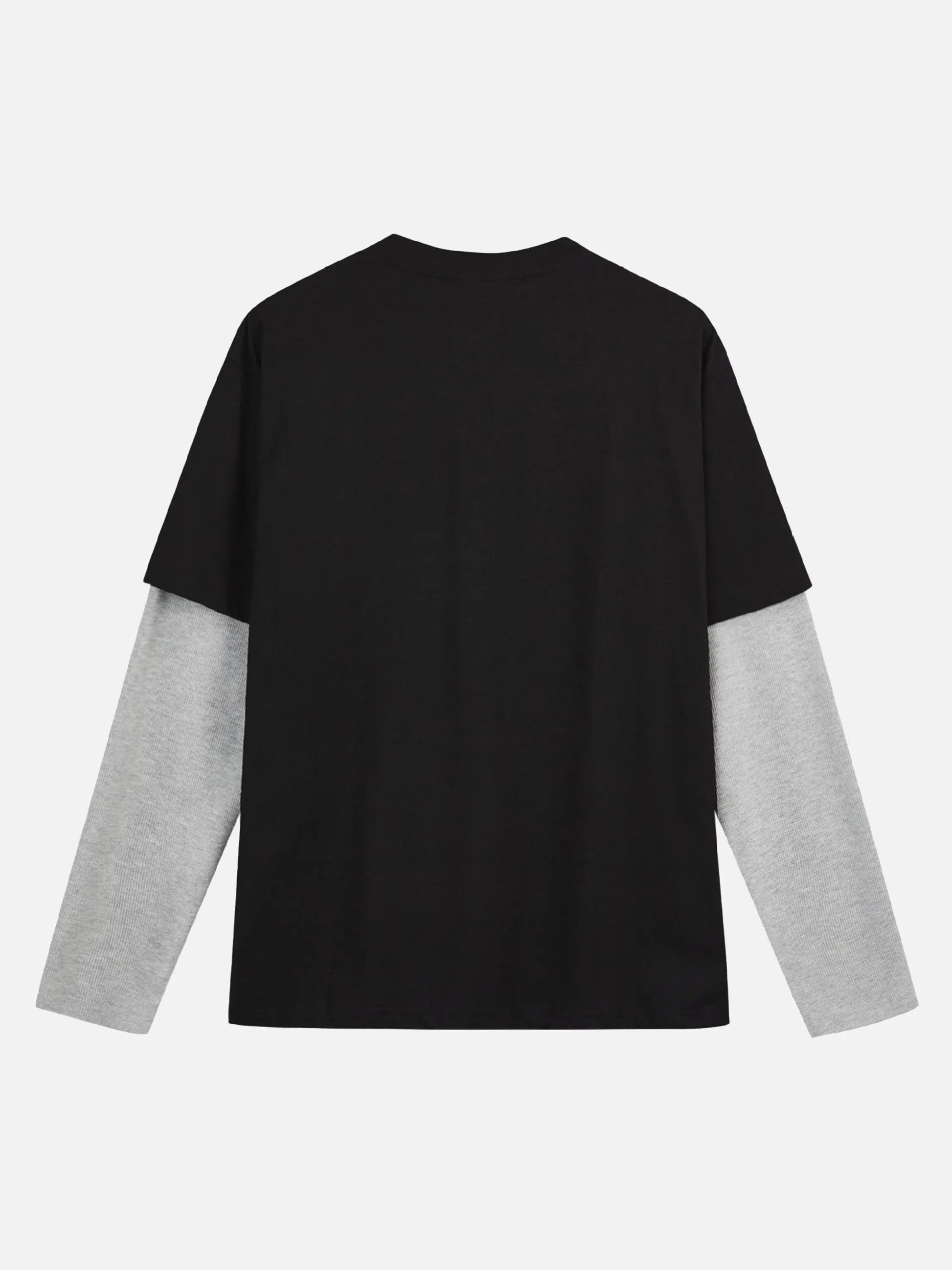 Disguisen American Waffle Faux Two-Piece Long-Sleeved T-Shirt