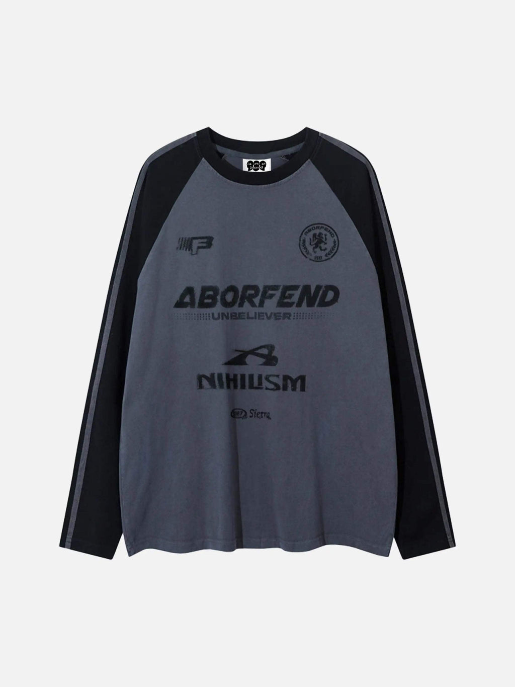 Disguisen Contrast Color Raglan Hip-Hop Long-Sleeved T-Shirt
