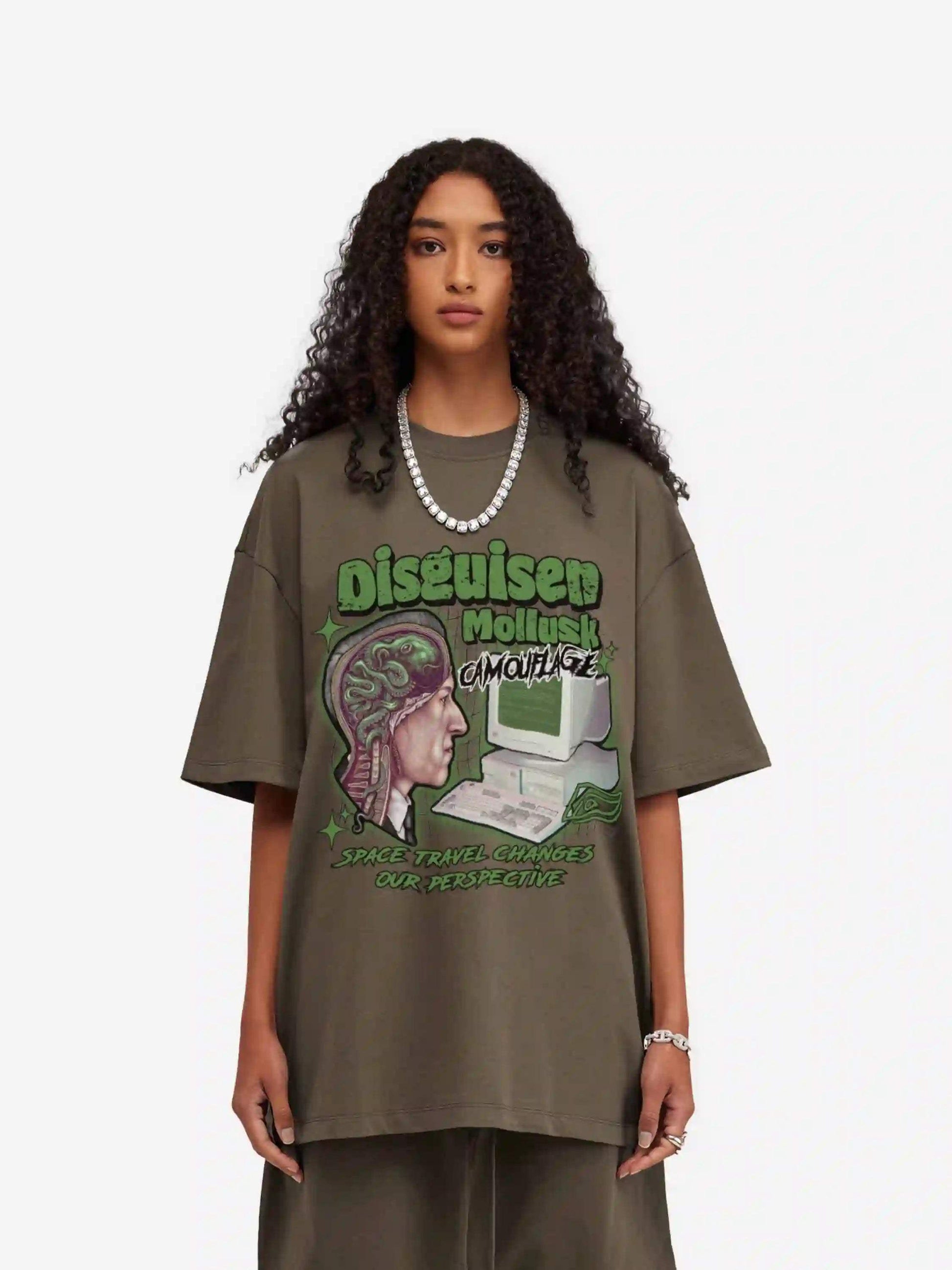 Disguisen Fun Portrait Loose T-Shirt