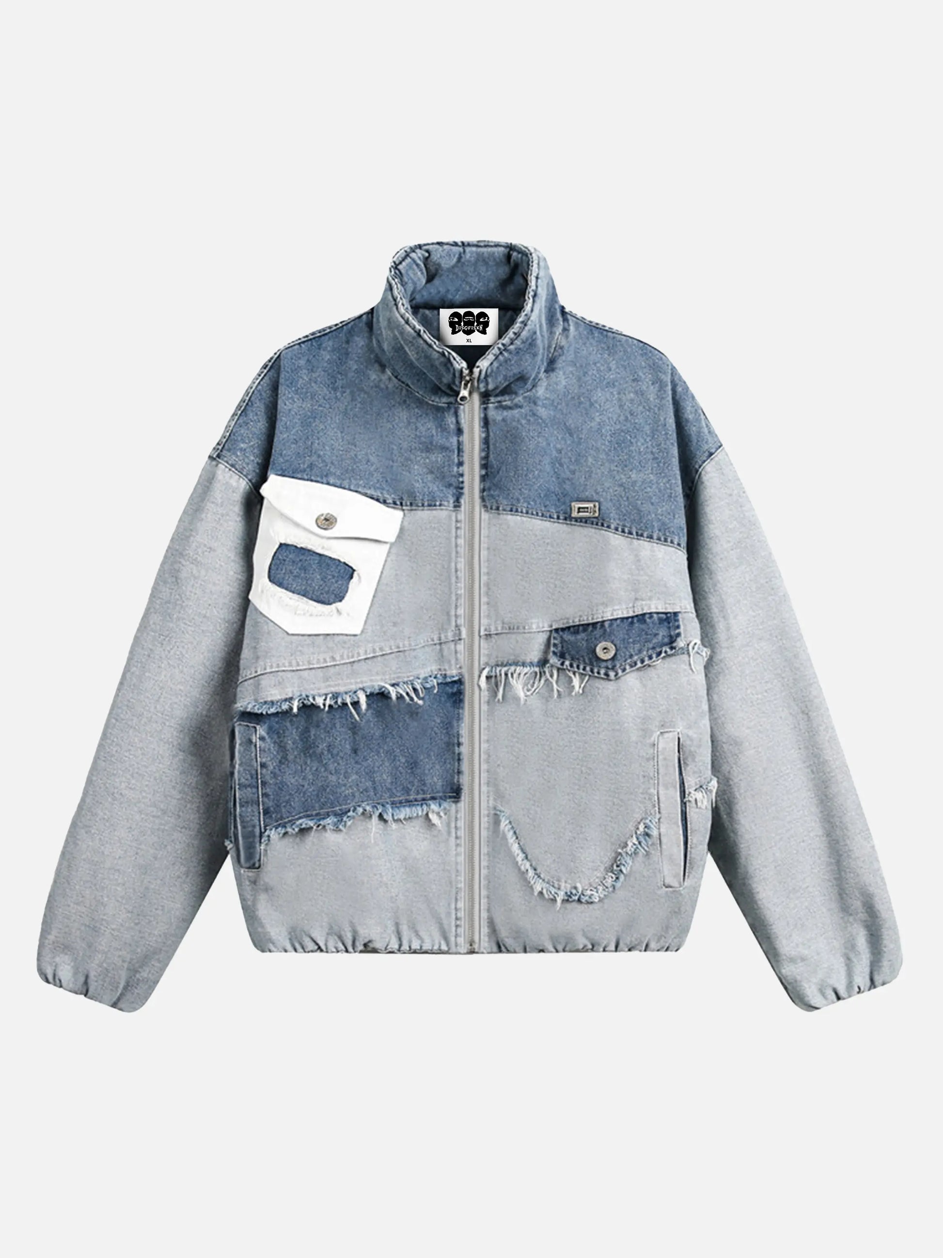 Vintage Patchwork Denim Coat