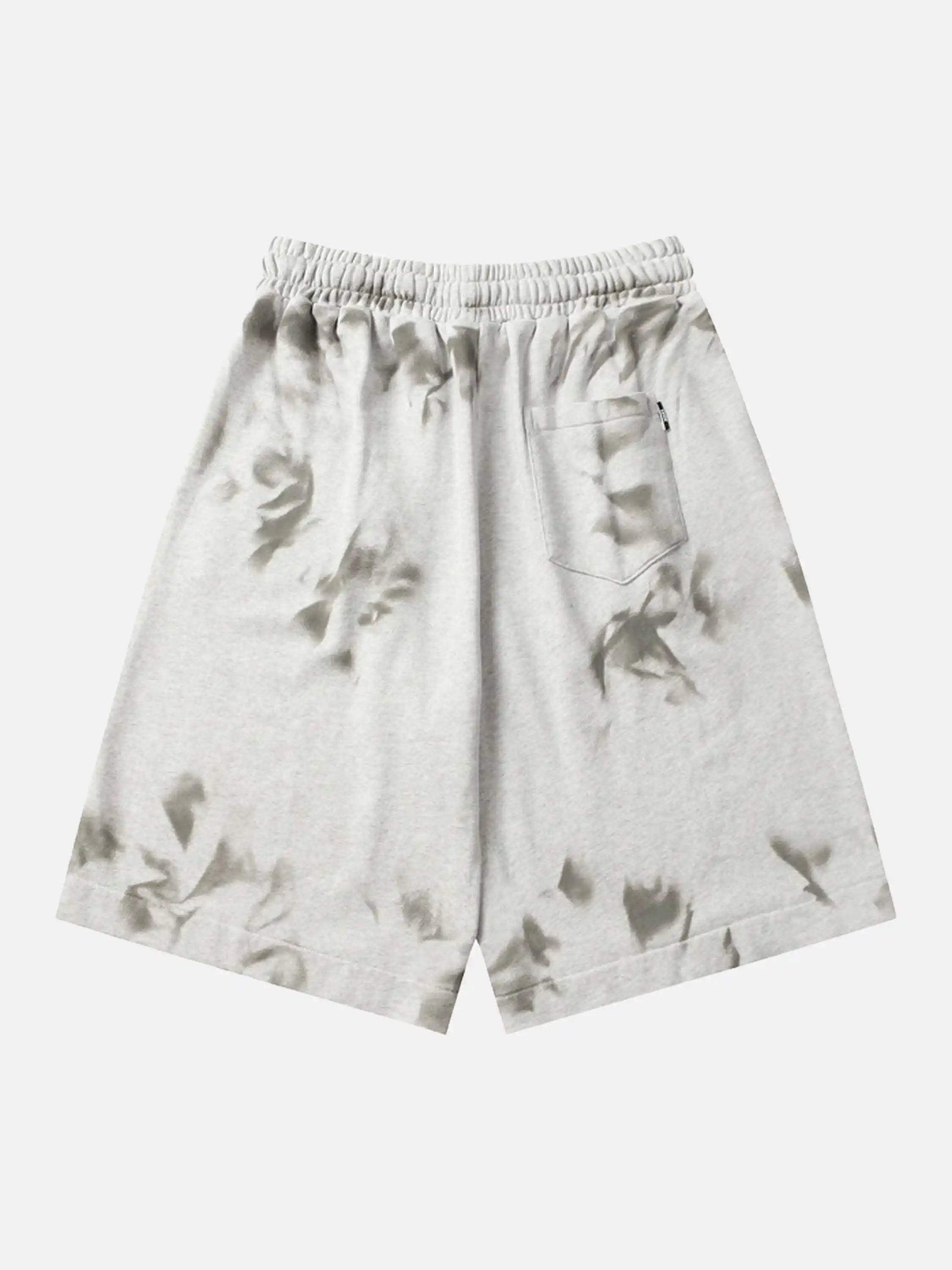Disguisen Vintage Dirty Elastic Drawstring Loose Shorts