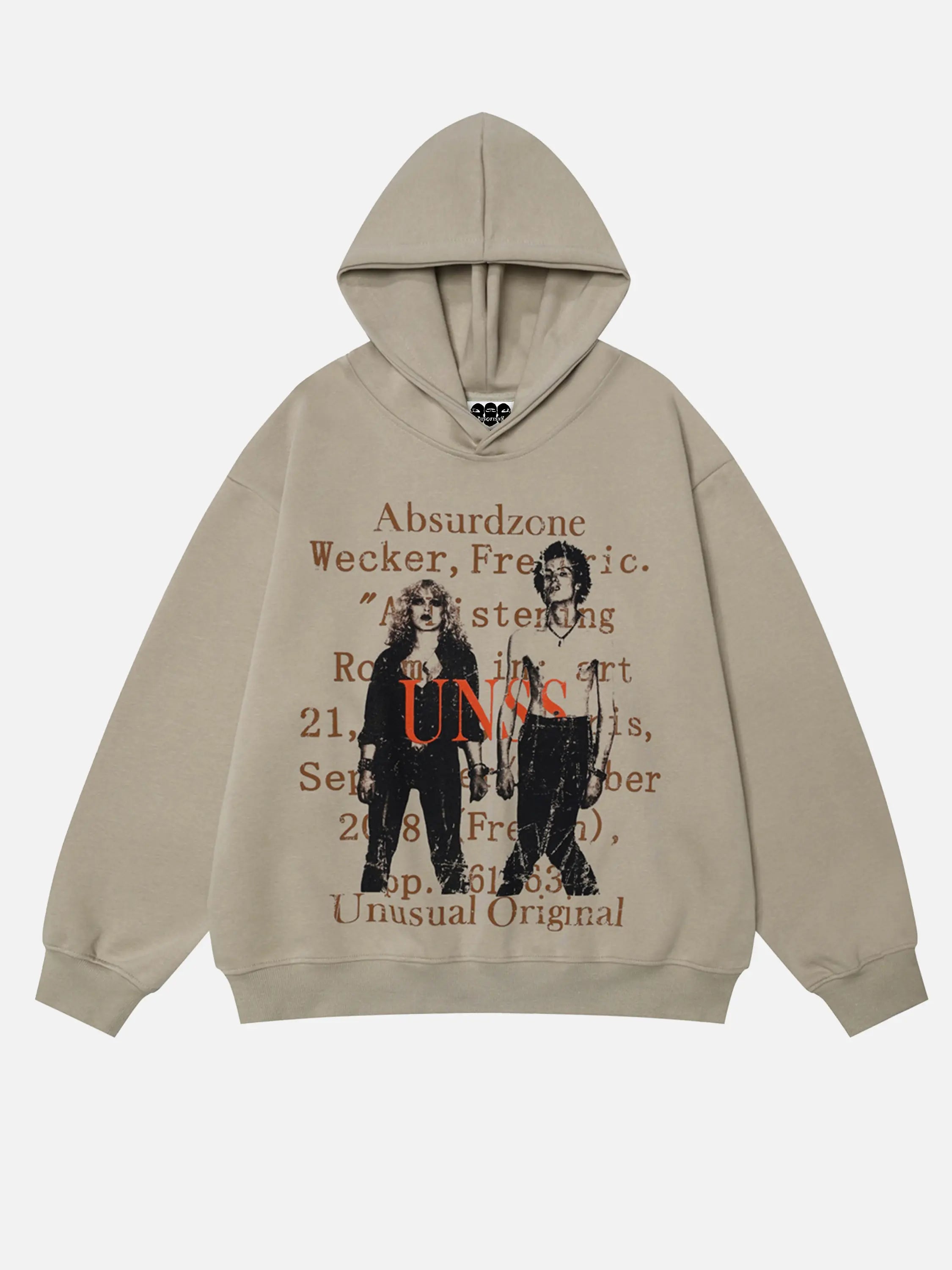 Vintage Character Print Oversized Hoodie
