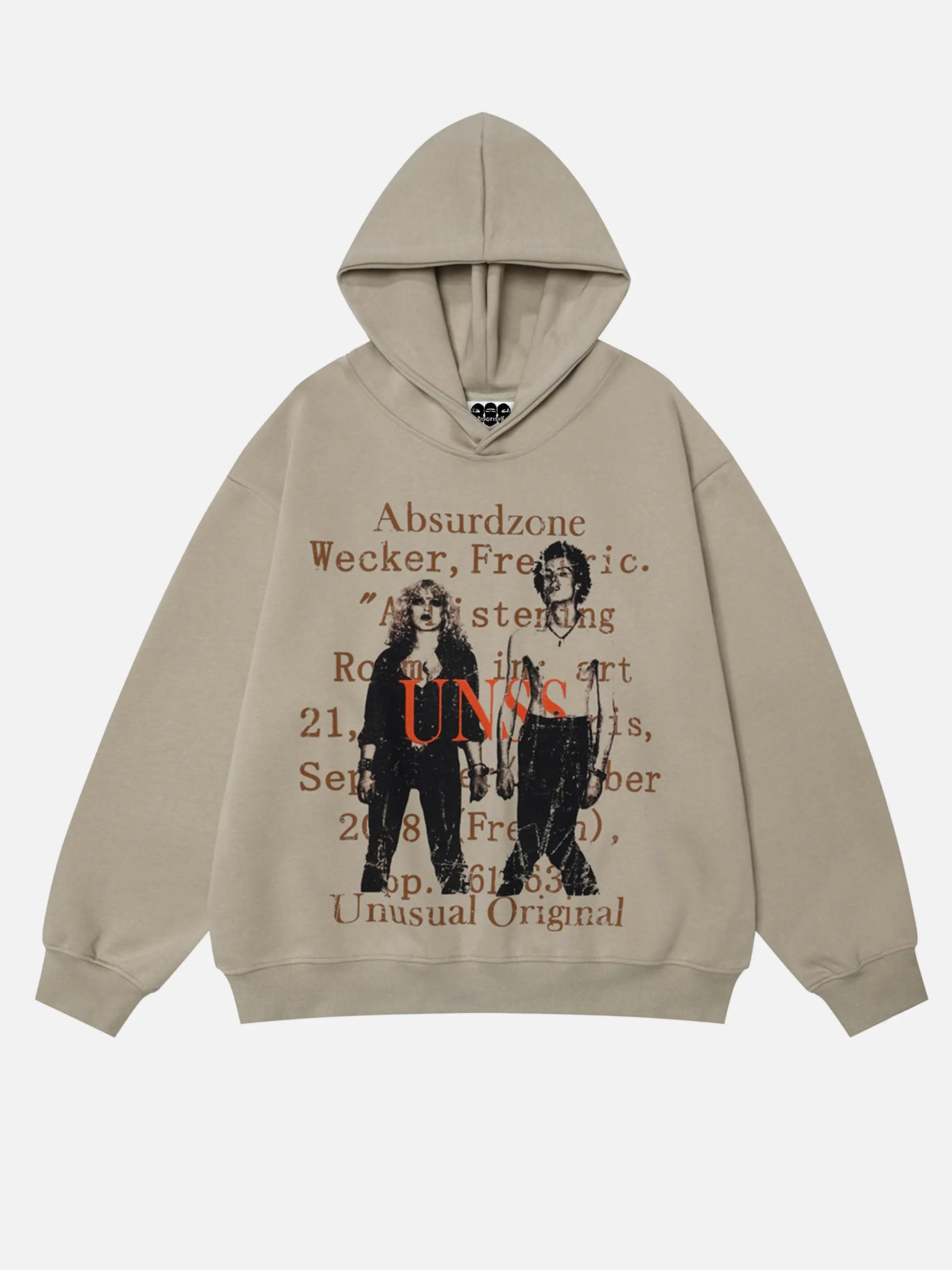 Vintage Character Print Oversized Hoodie