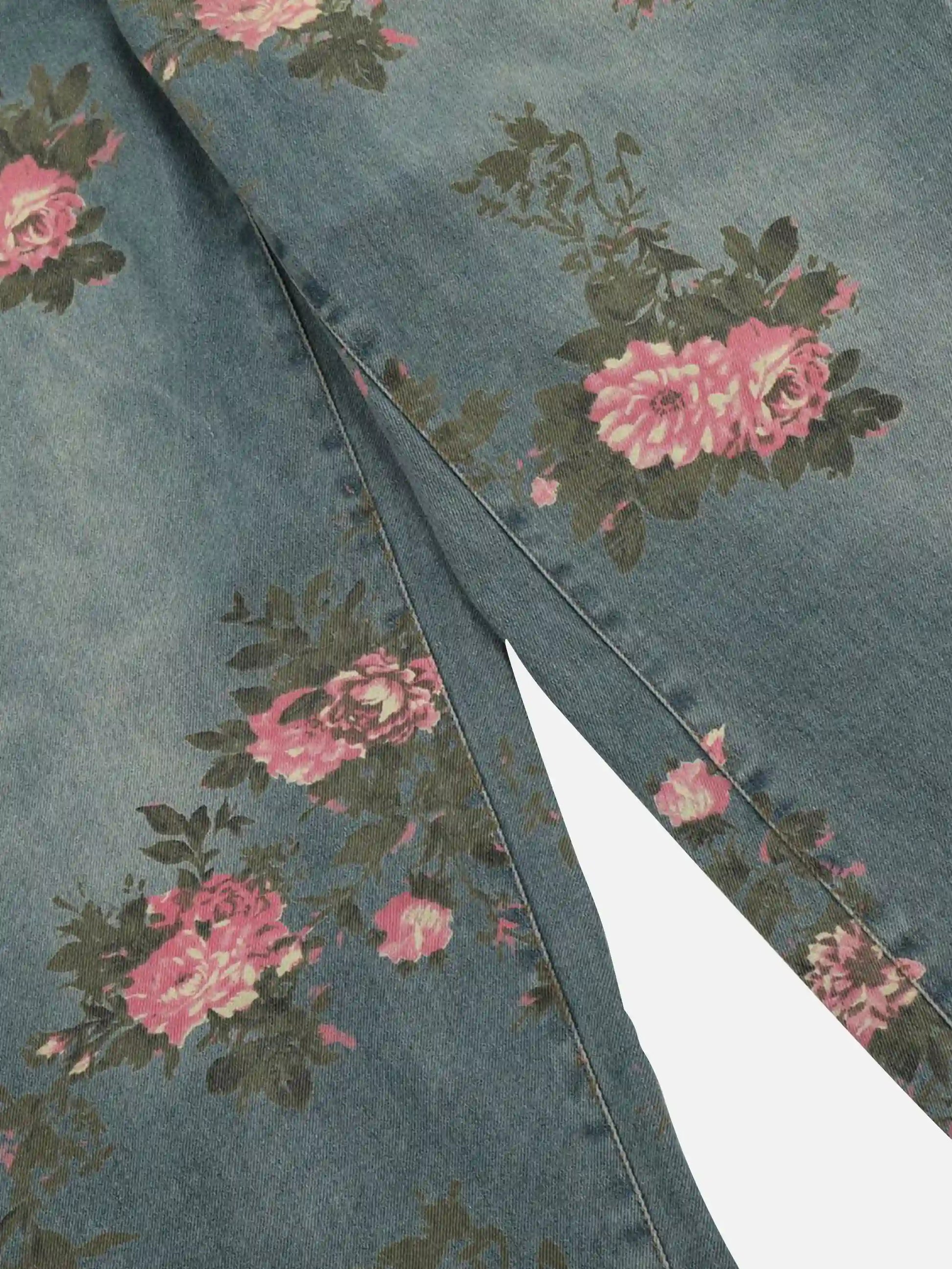 Disguisen American Hip-Hop Vintage Rose Jeans