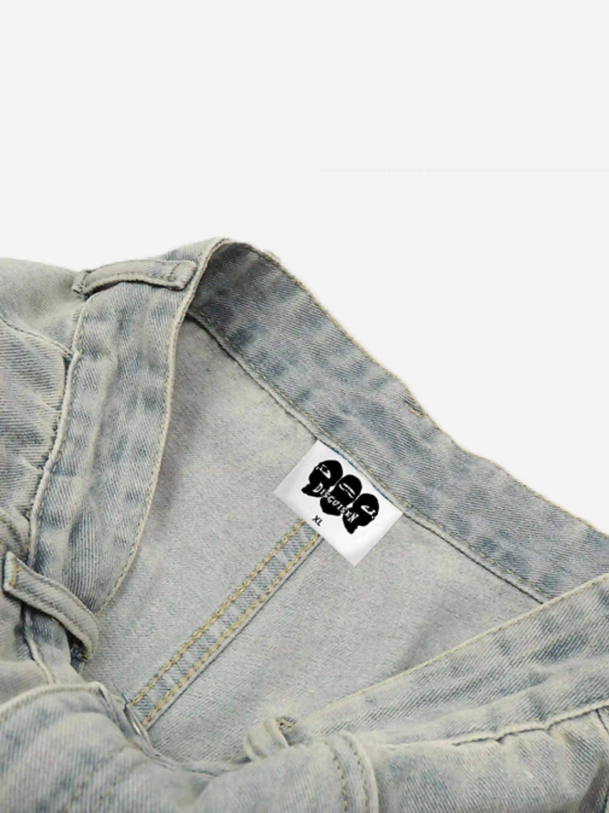 Disguisen Vintage Washed Loose Wide-Leg Denim Jorts