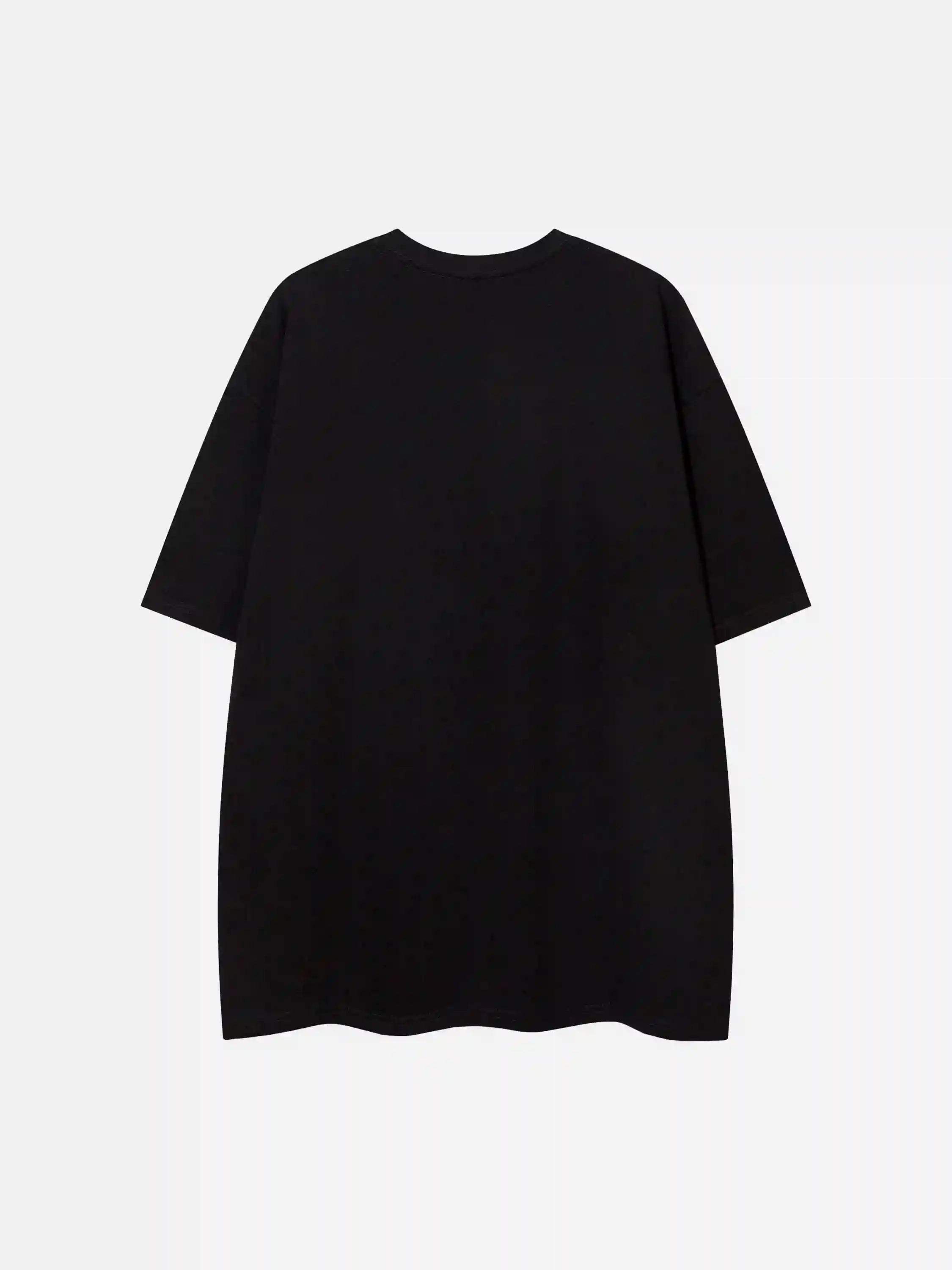 Disguisen American Style Trendy Abstract Character T-Shirt