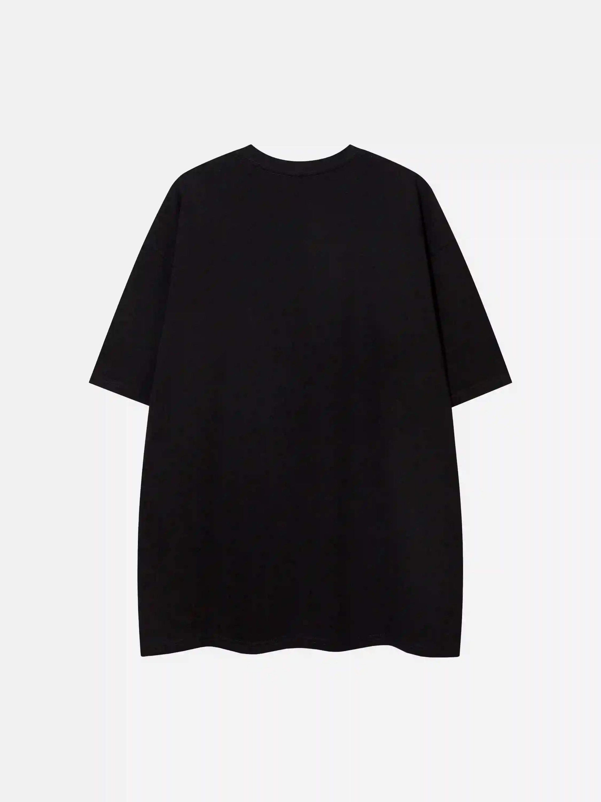 Disguisen American Style Trendy Abstract Character T-Shirt