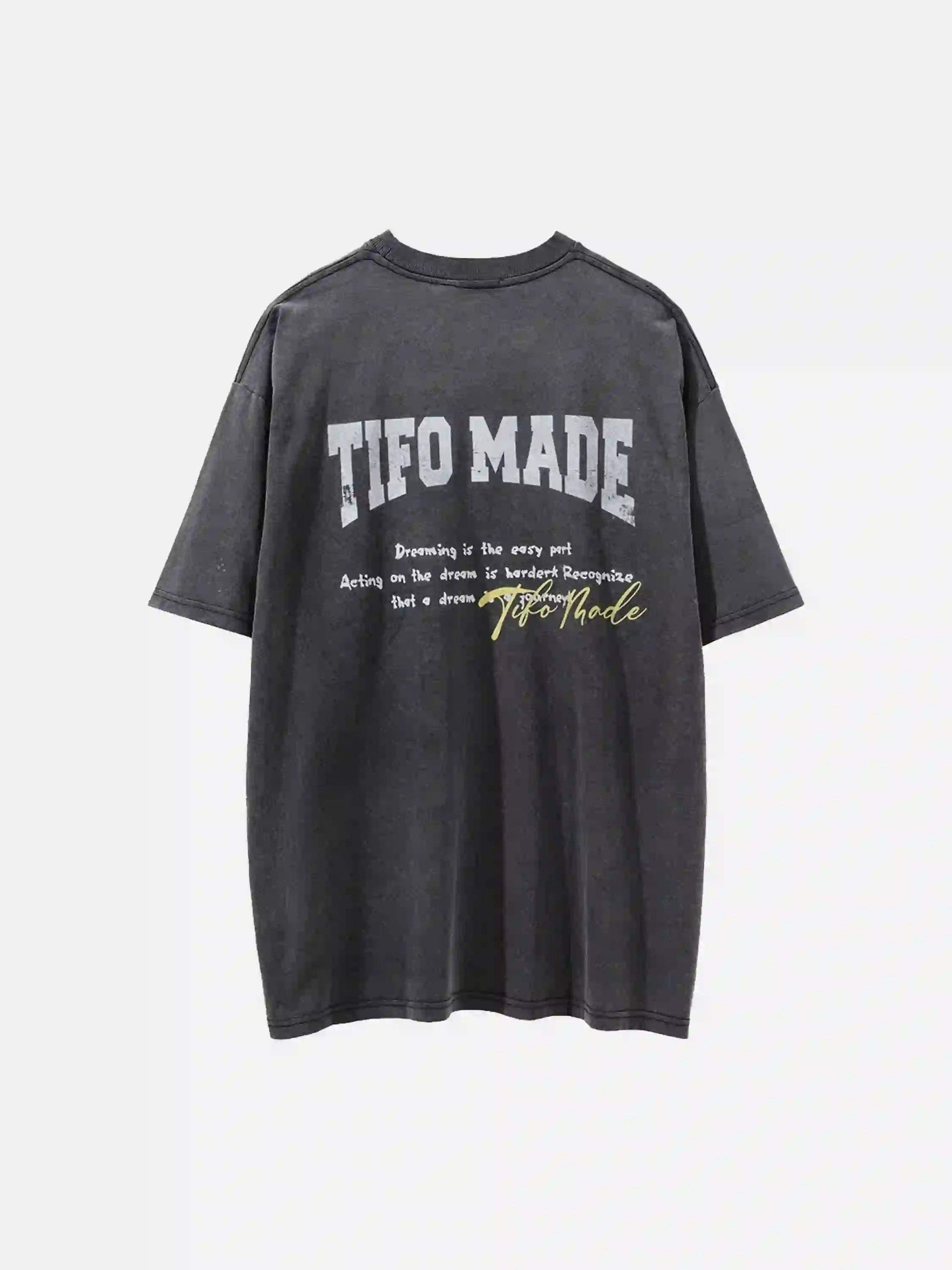 Disguisen Vintage Hip Hop Kung Fu Distressed T-shirt