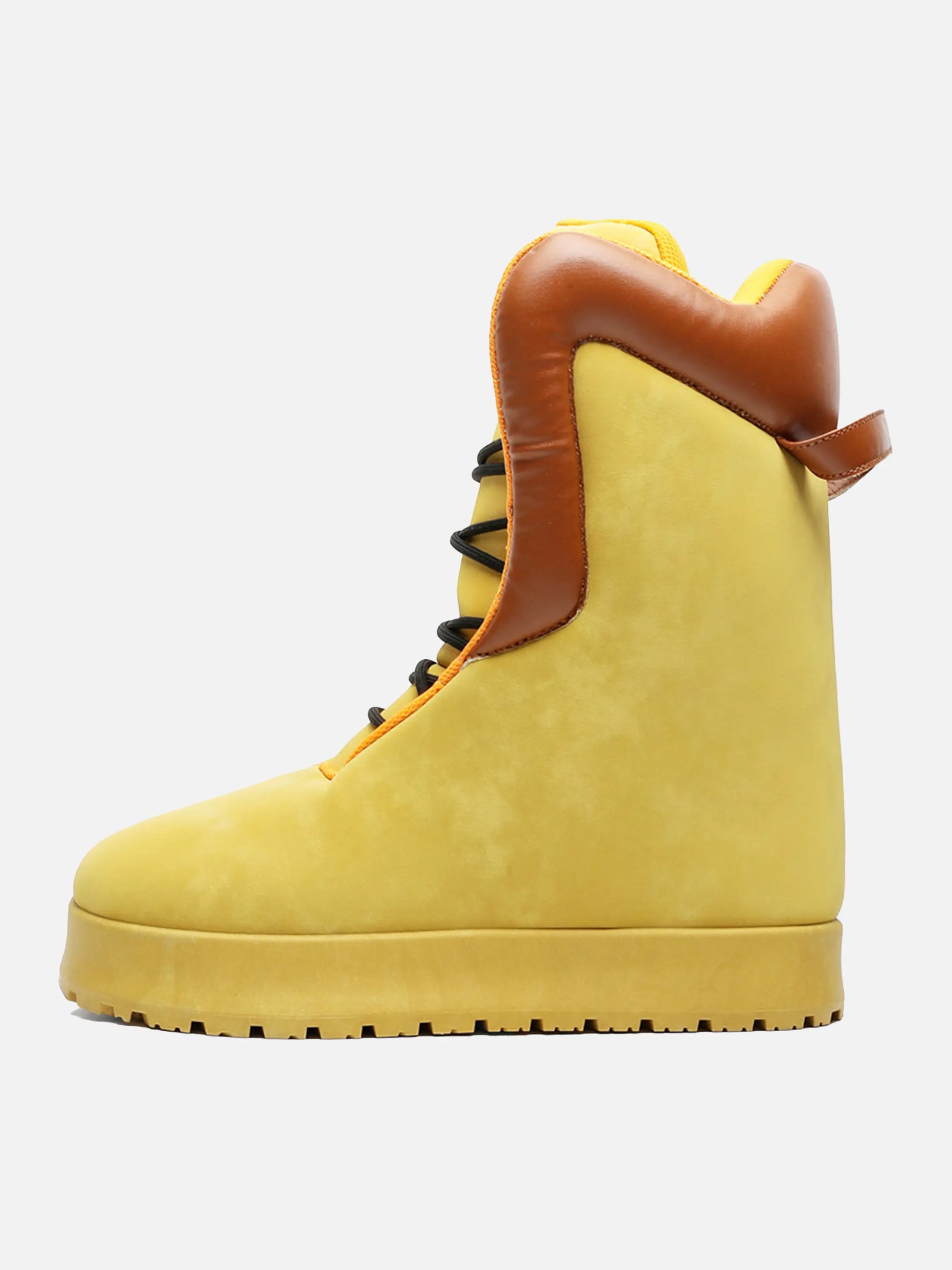 Contrasting Color Chunky Breadboard Boots