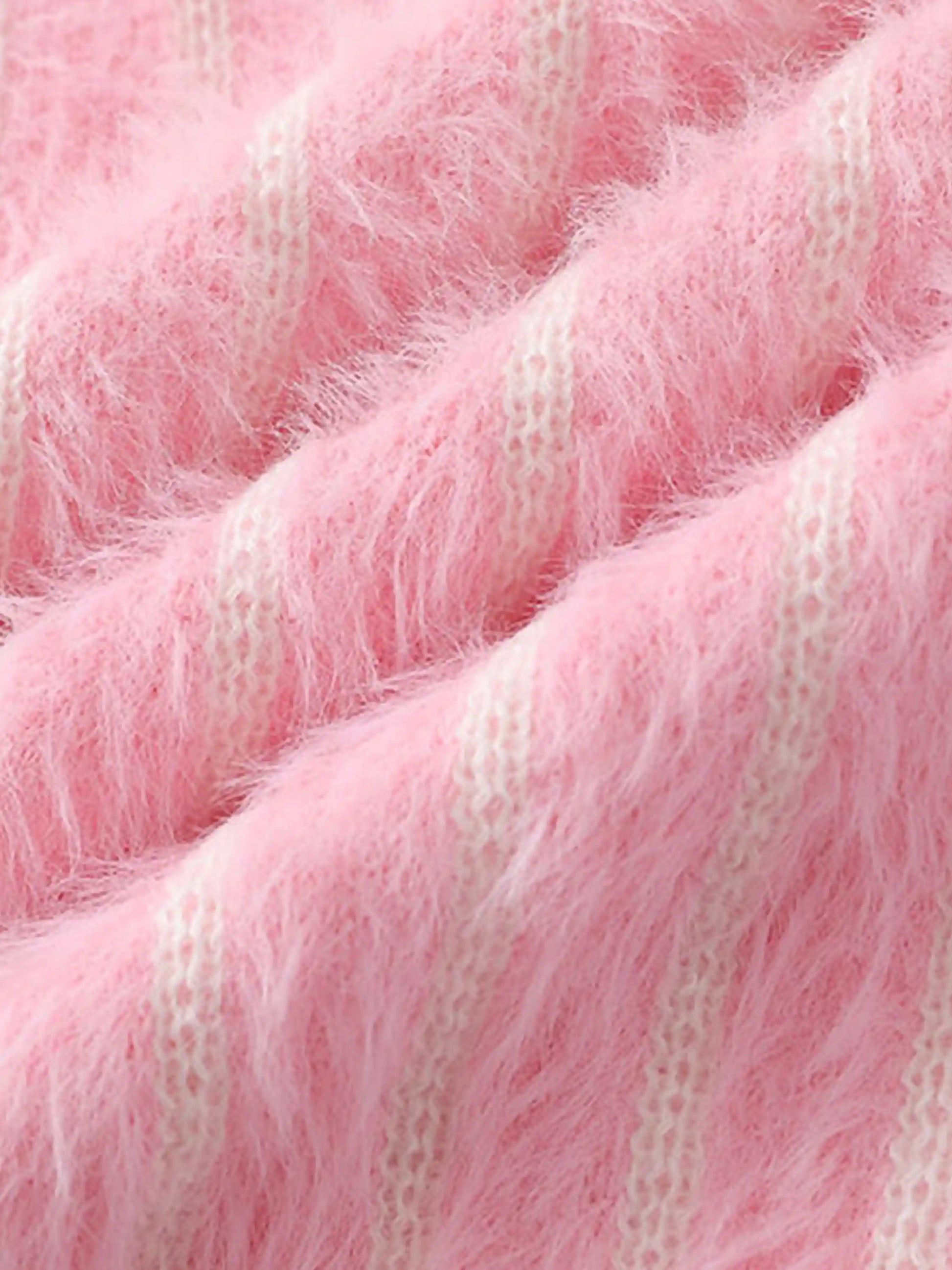 Disguisen Mohair Polo Collar Stripe Sweater