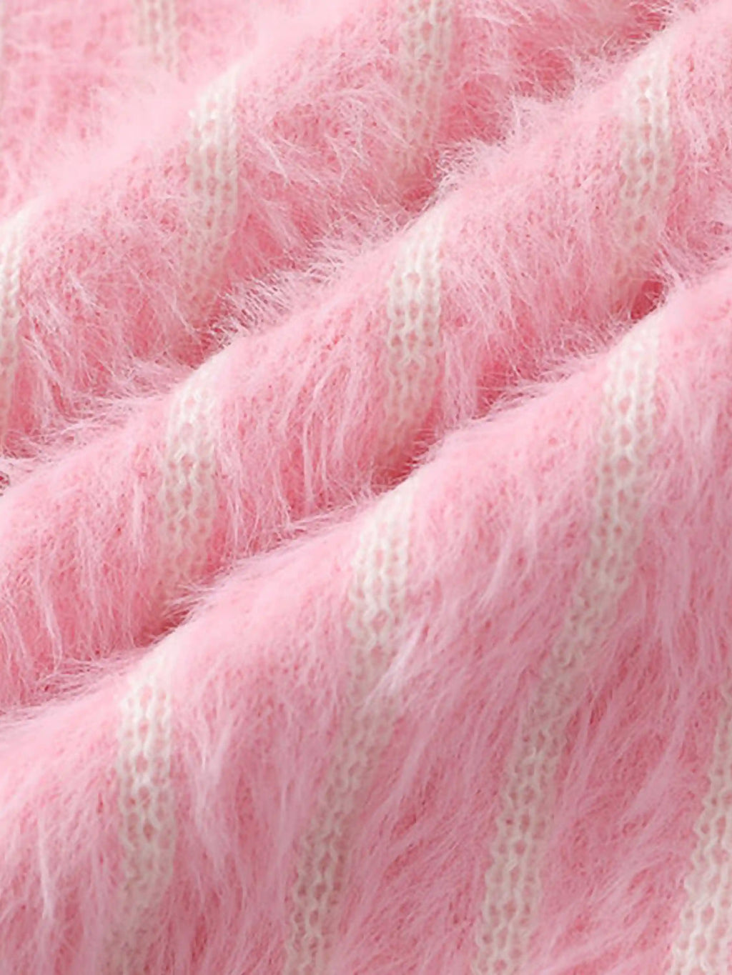 Disguisen Mohair Polo Collar Stripe Sweater