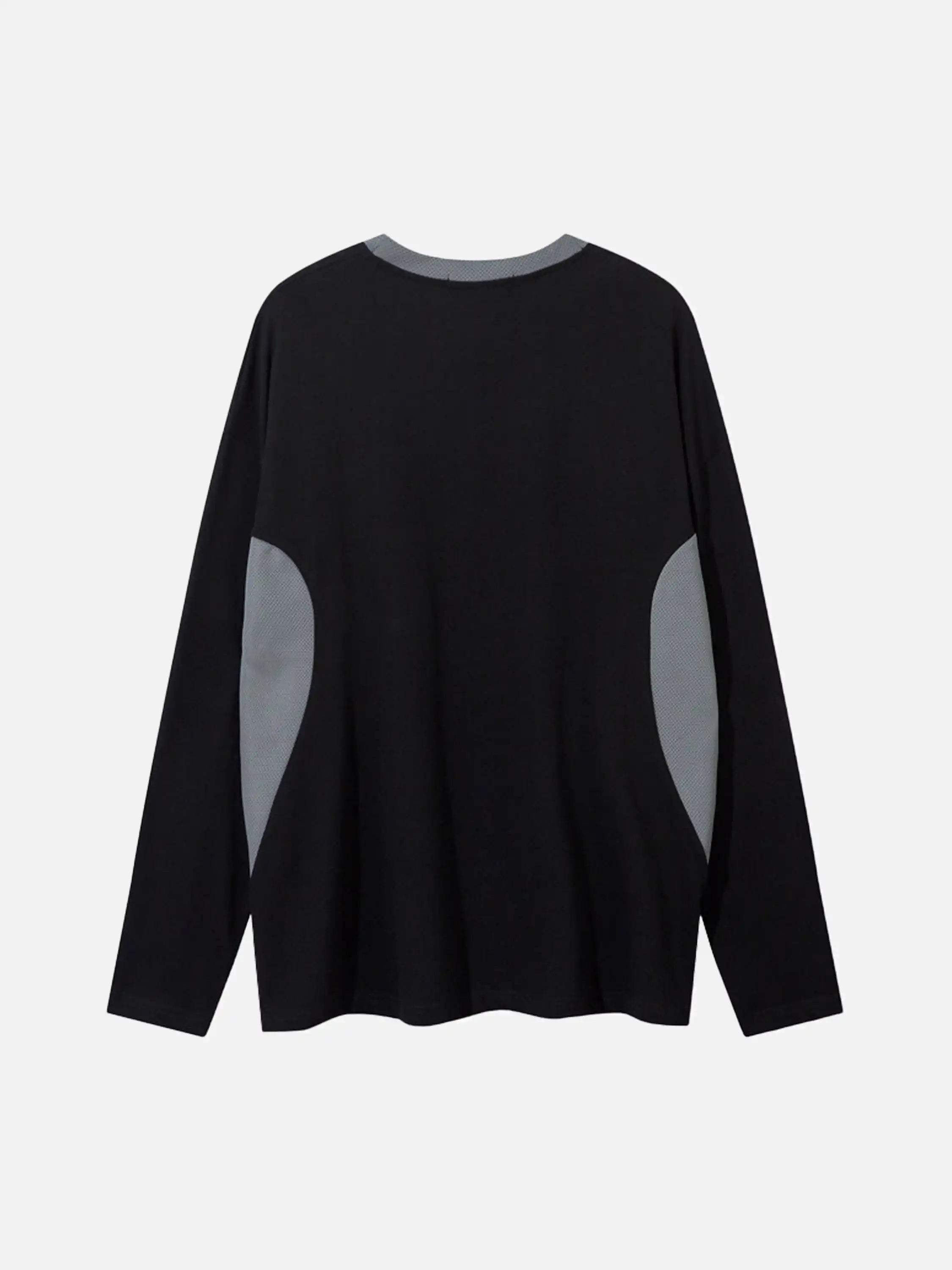 Disguisen Bockore Hip Hop Zip Collar Long Sleeve T-Shirt