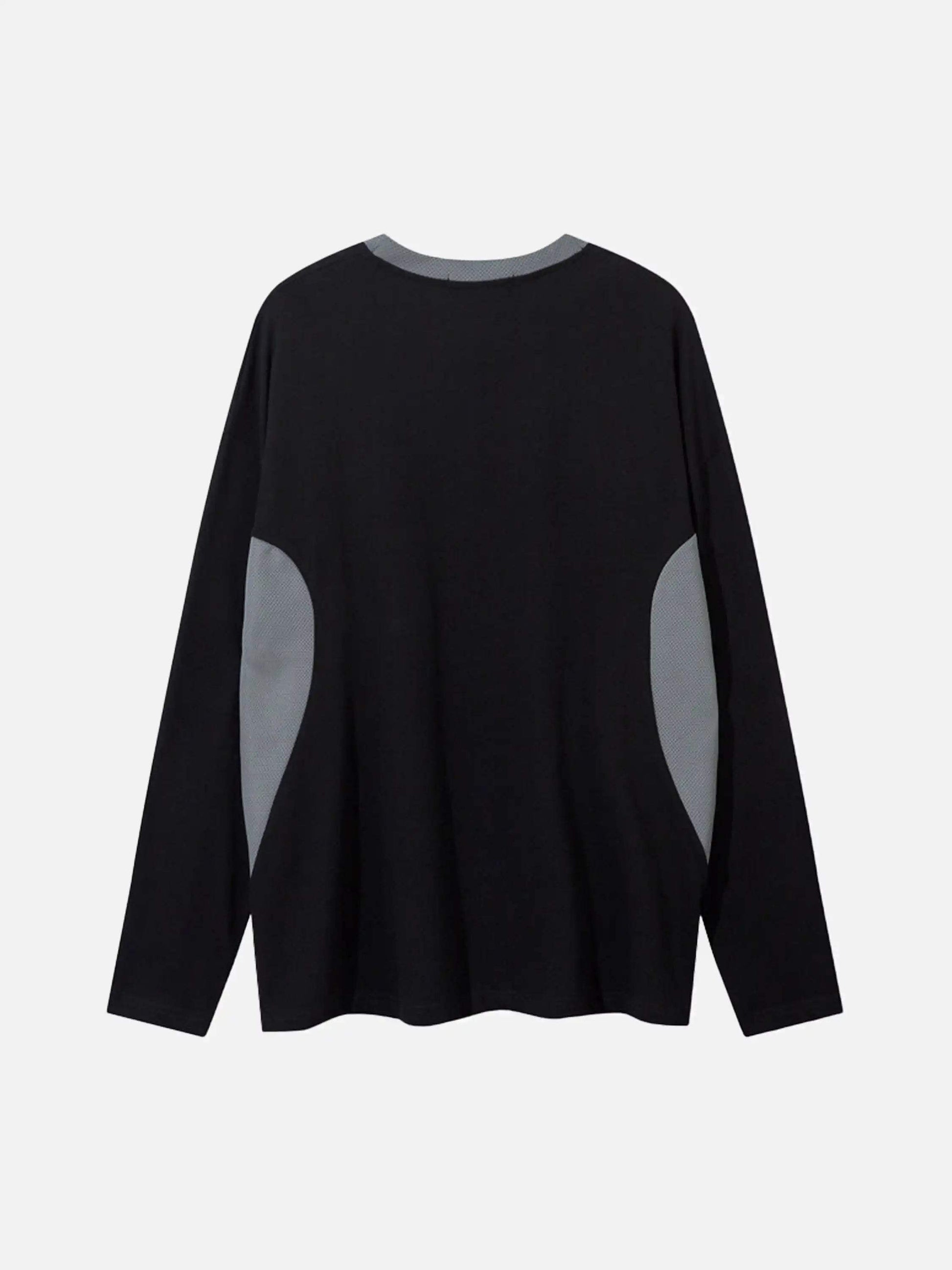 Disguisen Bockore Hip Hop Zip Collar Long Sleeve T-Shirt