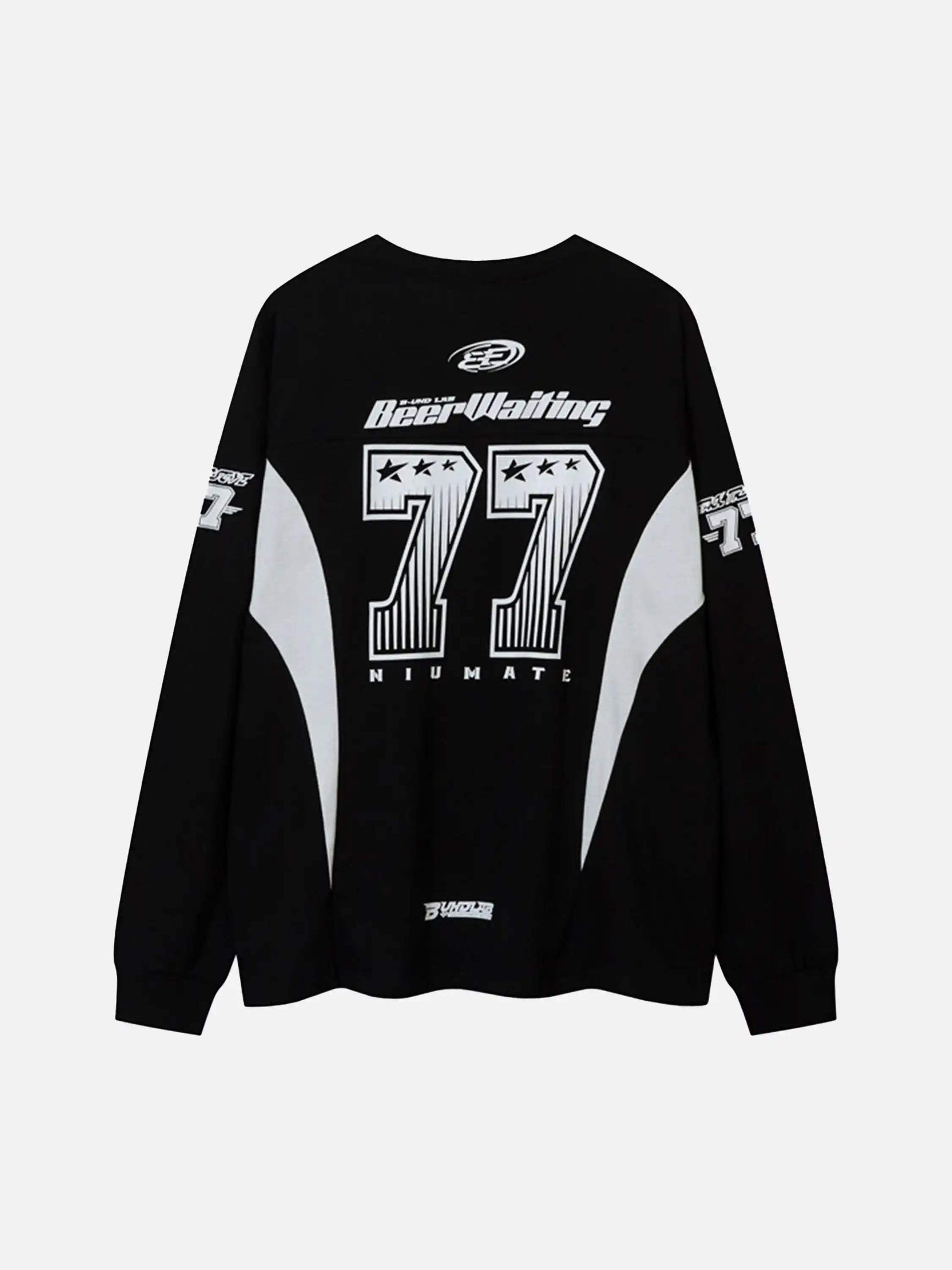 Disguisen American Retro Street Long-Sleeved Jersey T-Shirt
