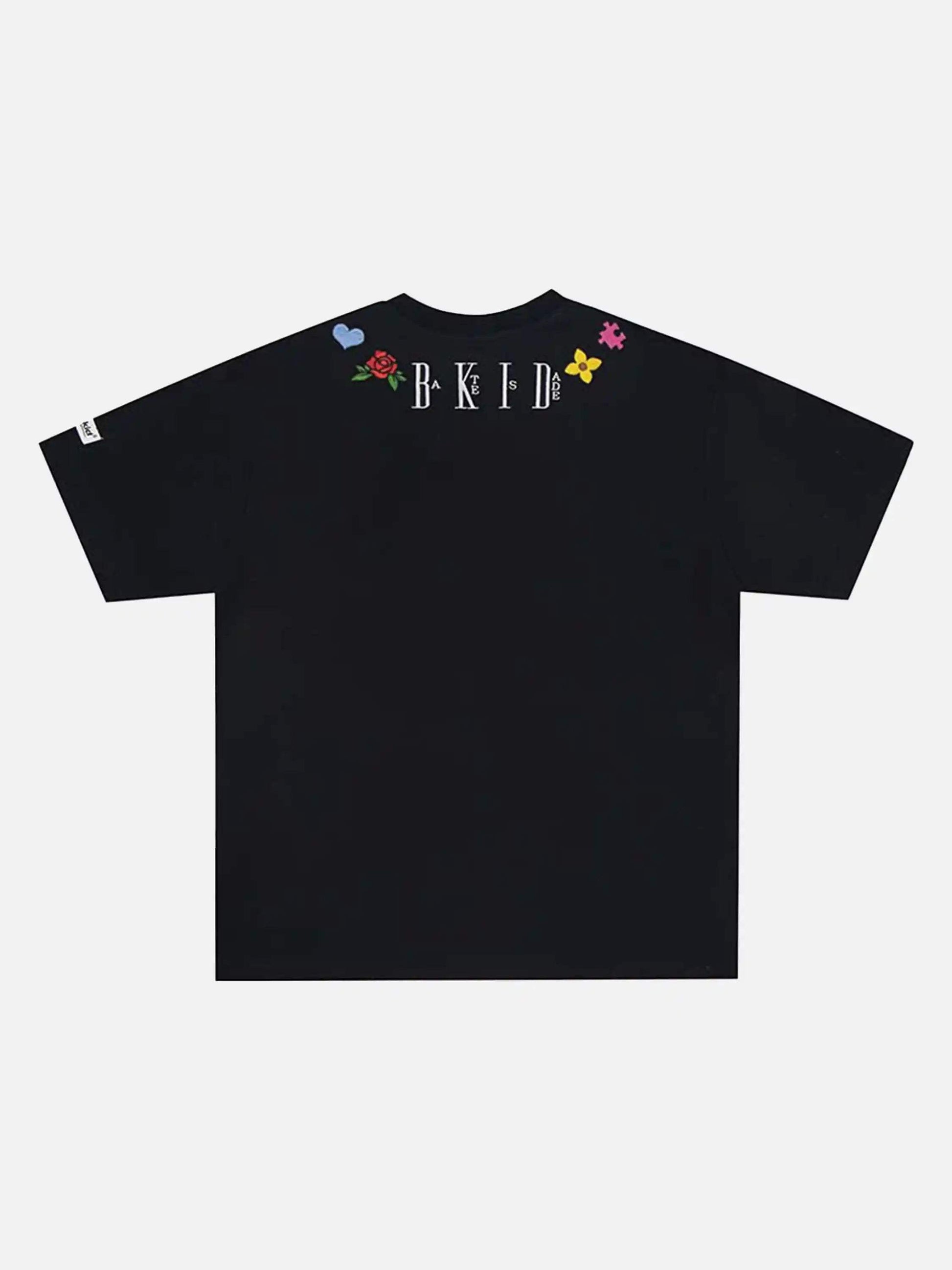 Disguisen Colorful Letter Embroidered T-Shirt