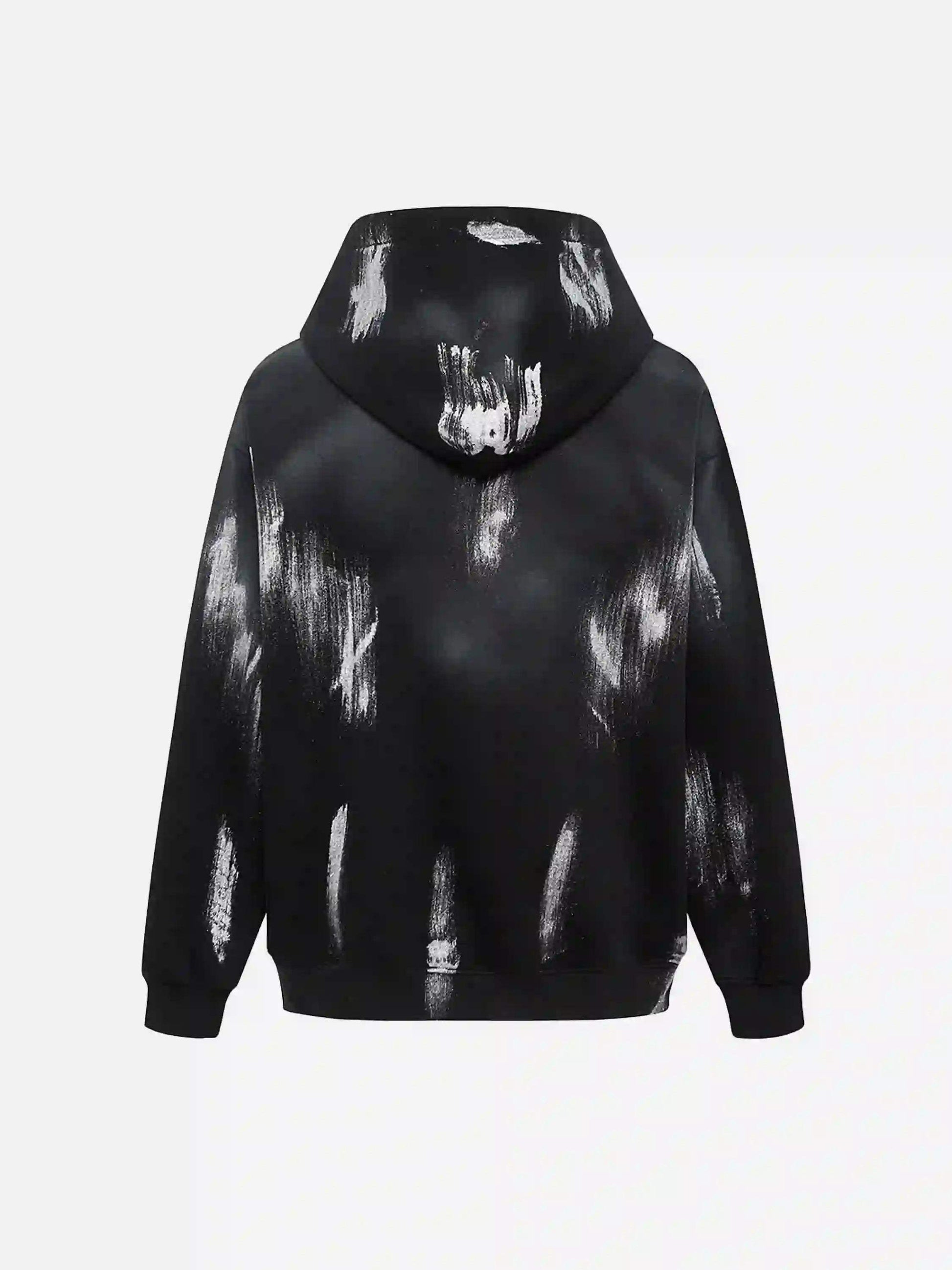 Disguisen High Street Hip Hop Spider Web Print Hoodie