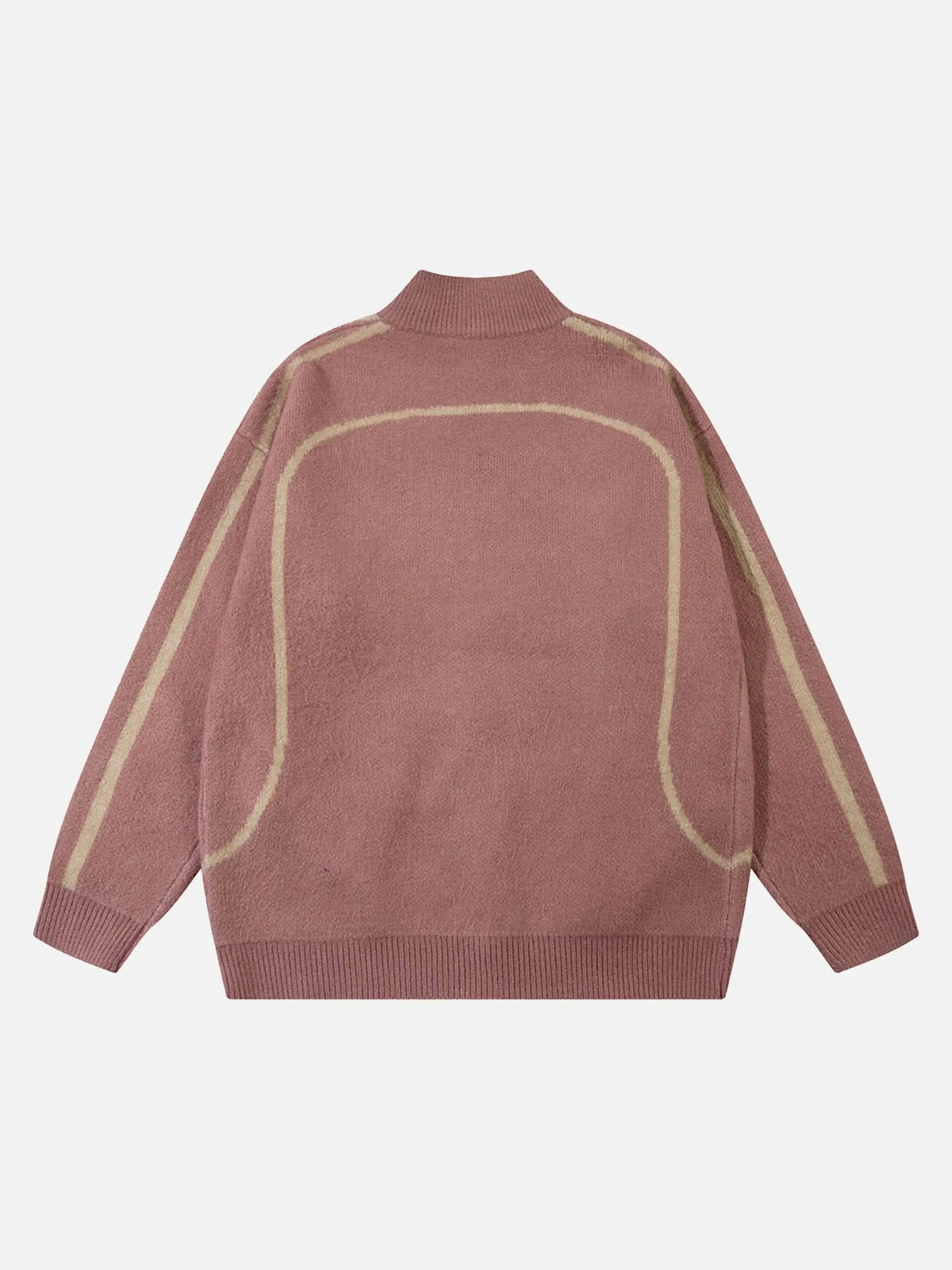 Disguisen Contrast Color Racing Zip-up Cardigan