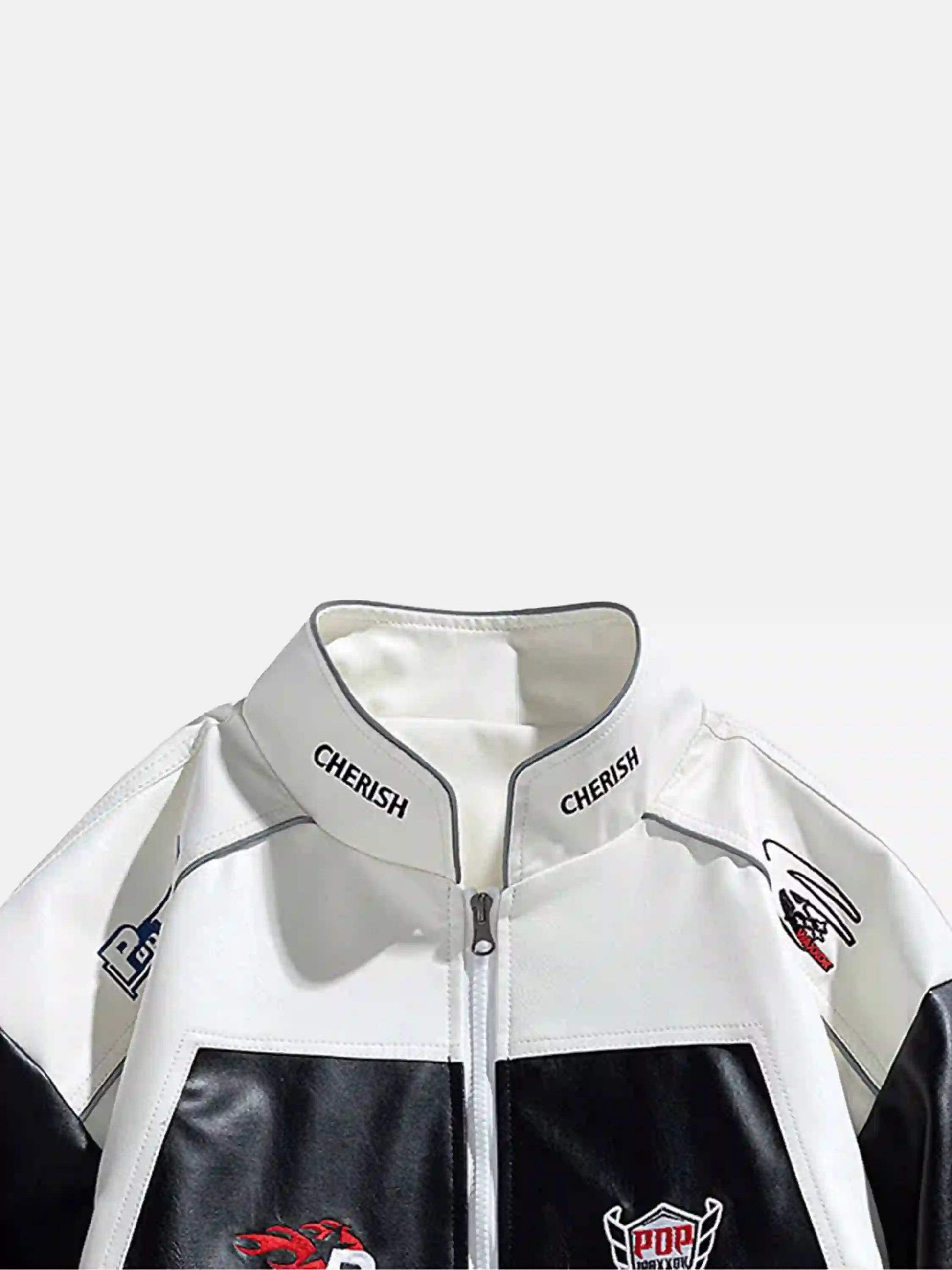 Disguisen High Street Splicing Racing Baseball Jacket