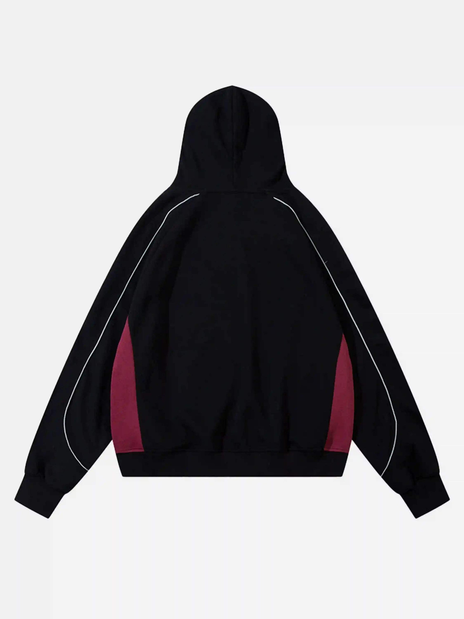 Disguisen Retro Patchwork Hip-Hop Hoodie