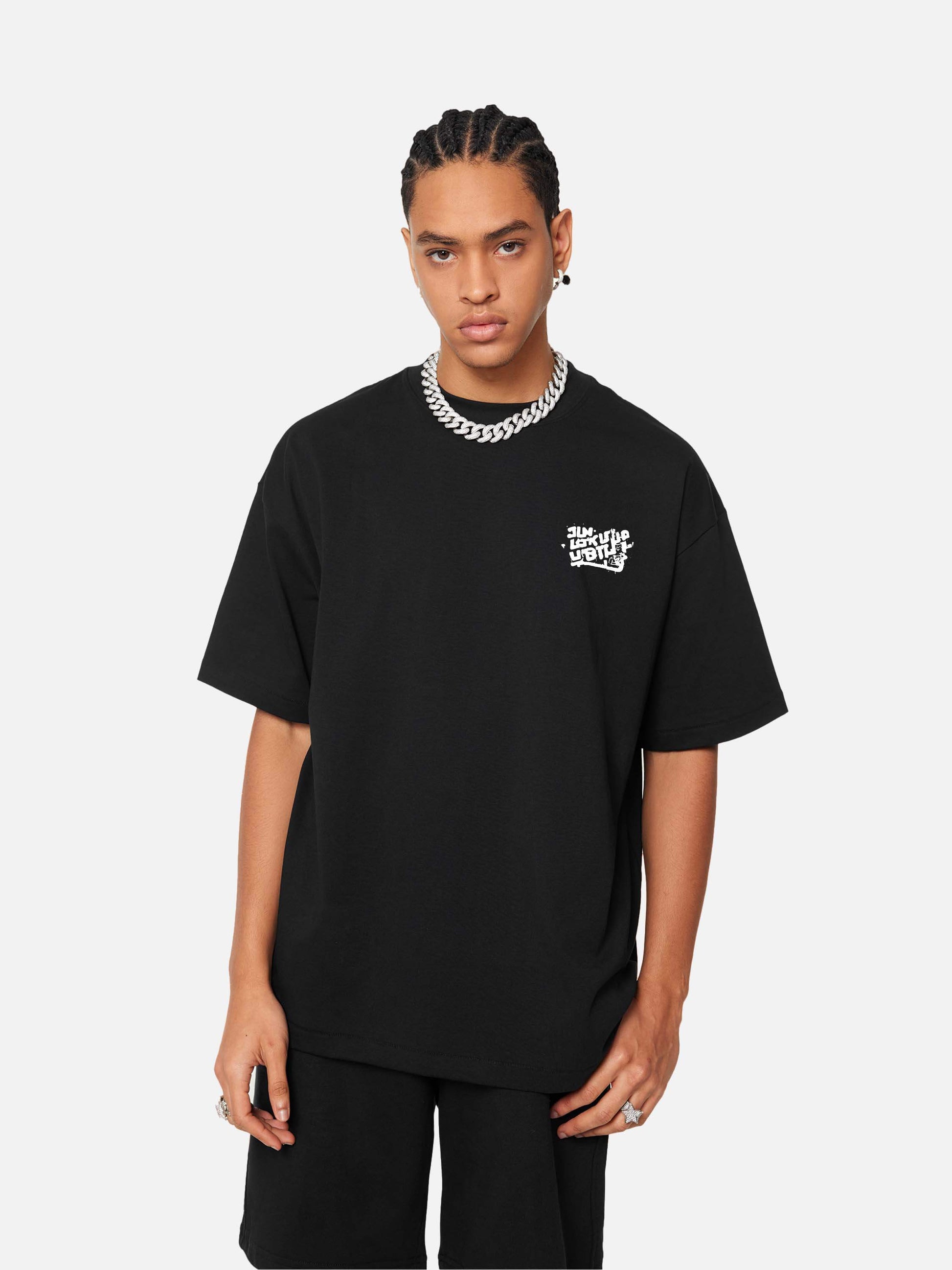 Disguisen Graffiti Cartoon Cotton T-Shirt