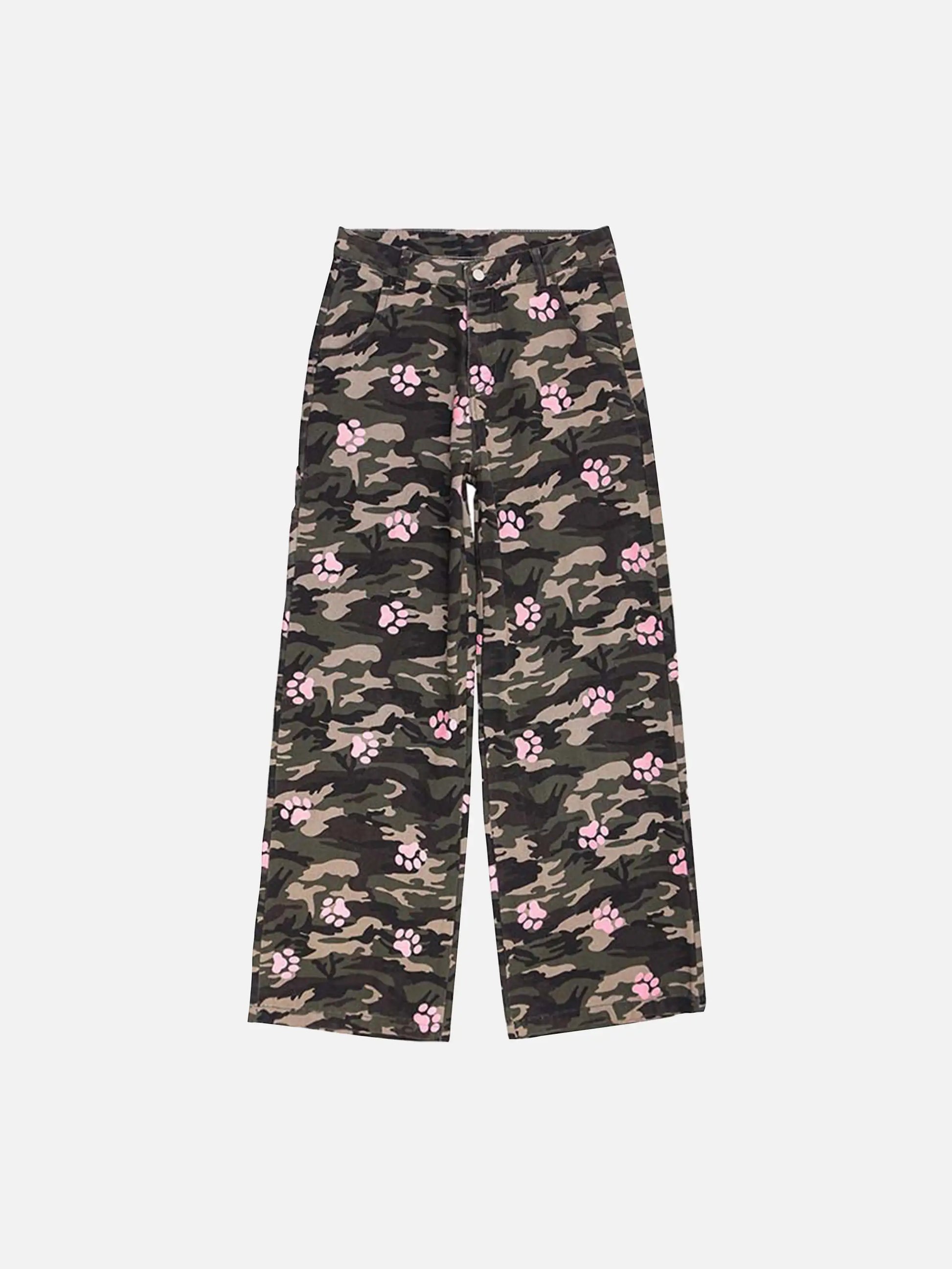Disguisen Dog Paw Print Camouflage Pants