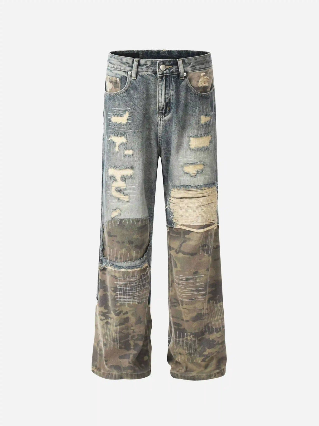 Disguisen Hip Hop Street Heavy Duty Ripped Jeans