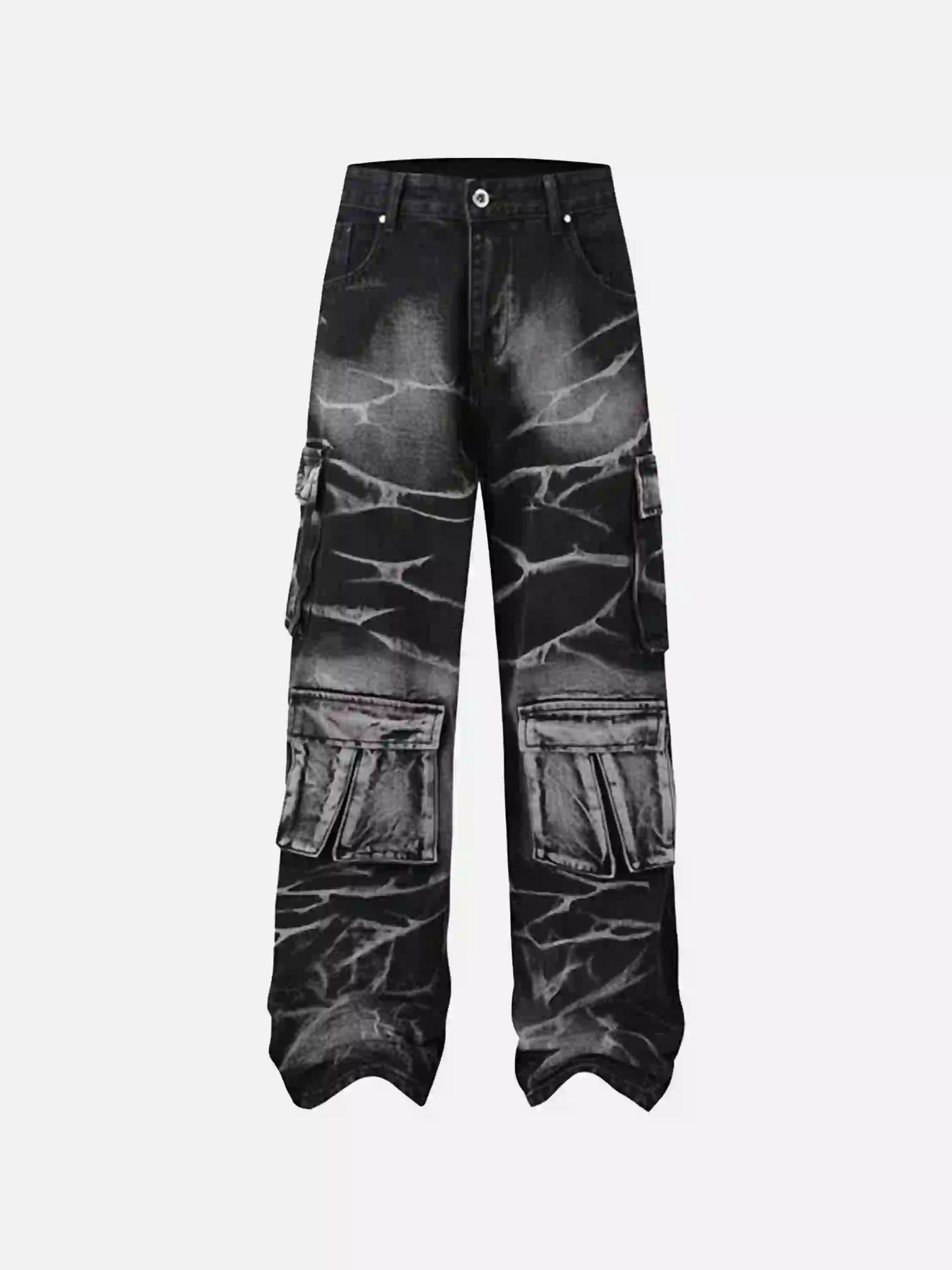 Disguisen Water Ripple Multi-pocket Cargo Jeans
