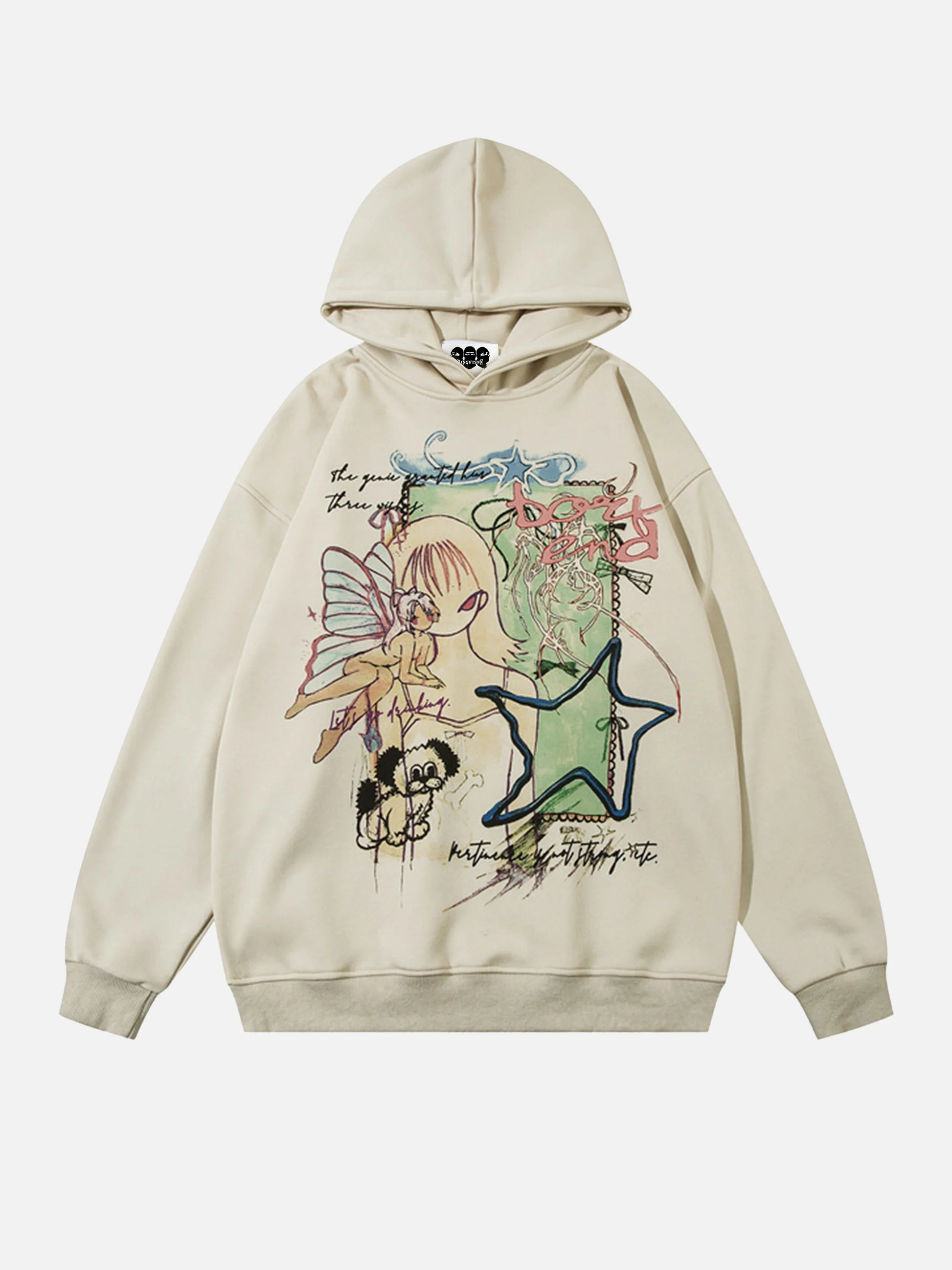 Graffiti Girl Print Hoodie