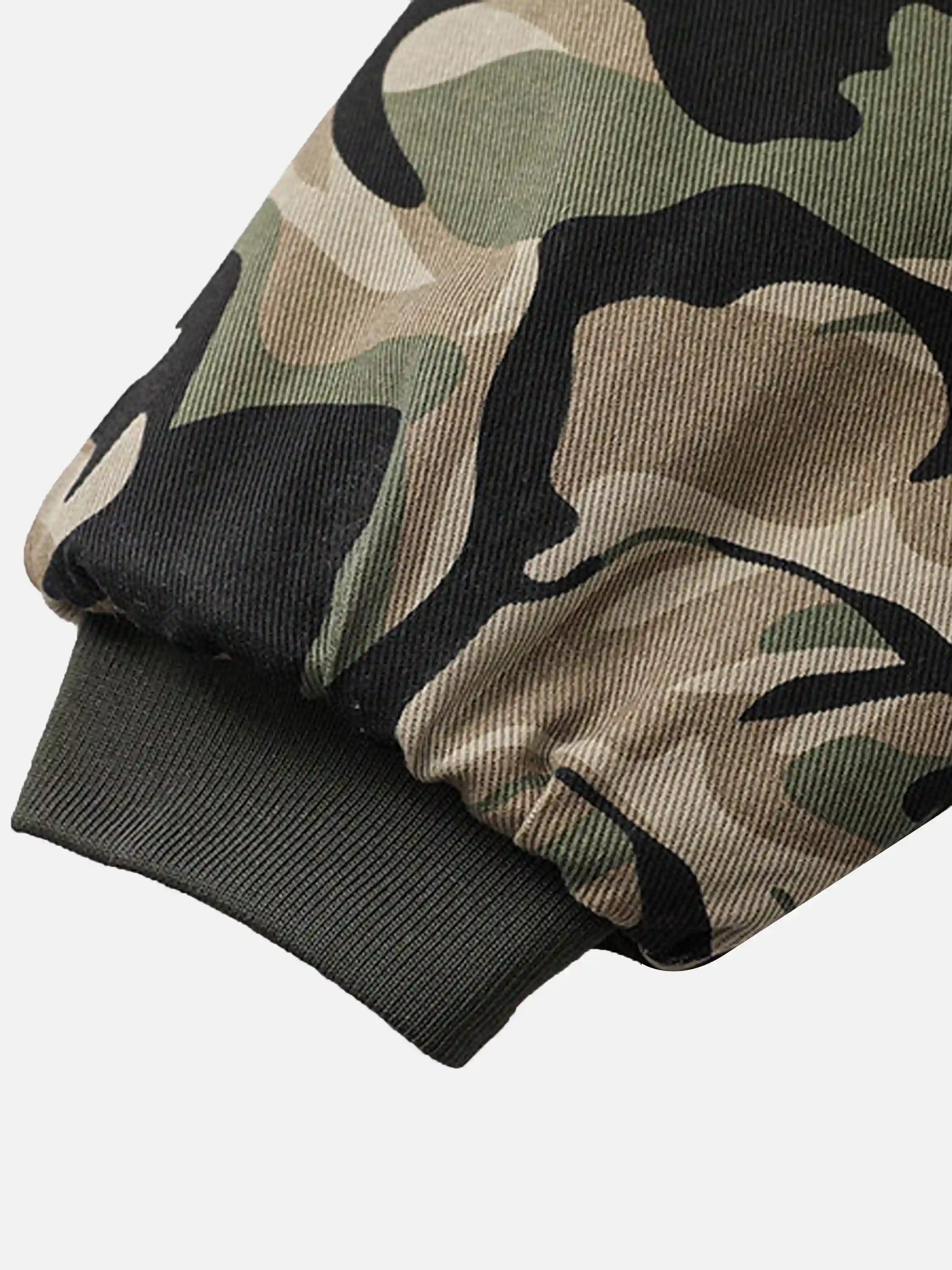Camouflage Fur Zipper Hoodie