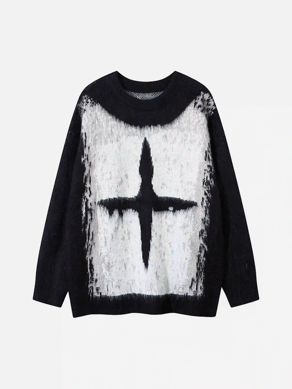 Disguisen Contrast Color Cross Sweater
