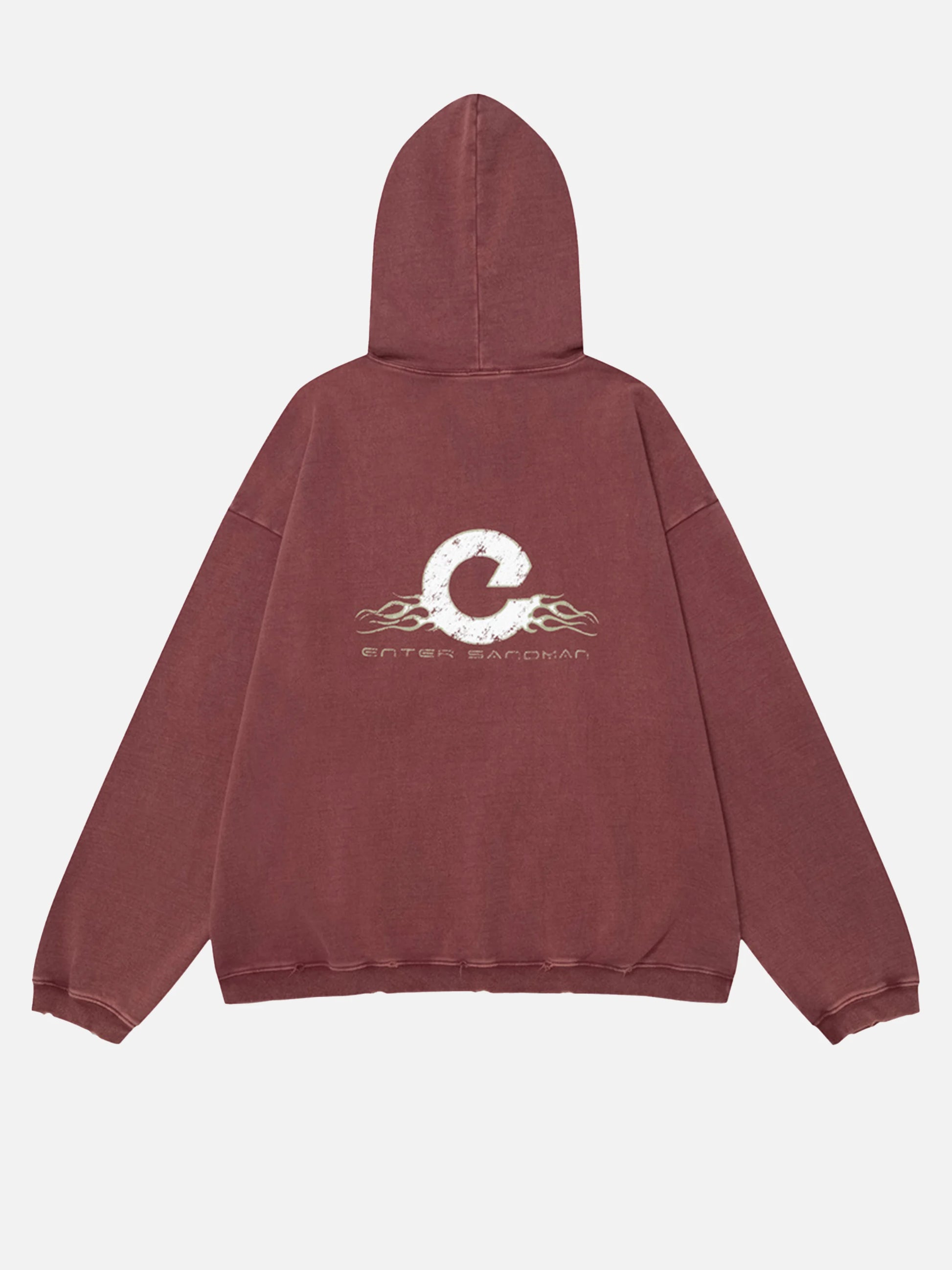 Vintage Distressed Color Oversize Hoodie
