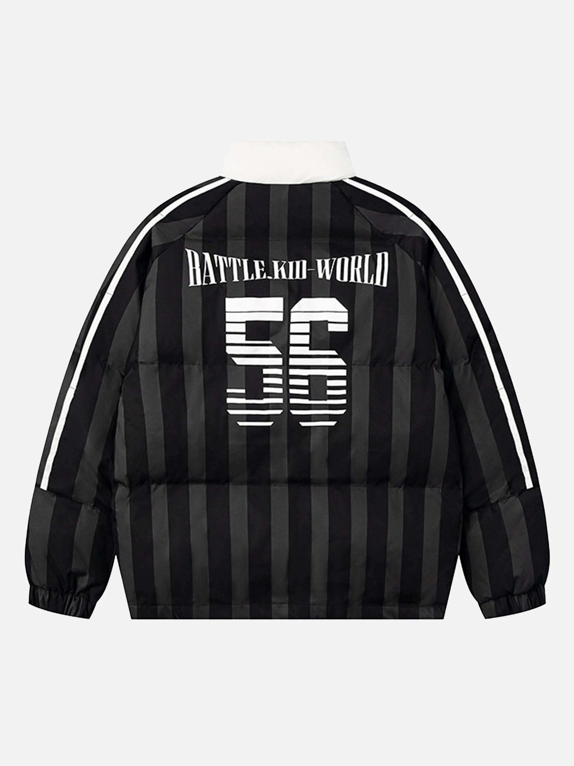 Vintage Striped Colorblock Coat