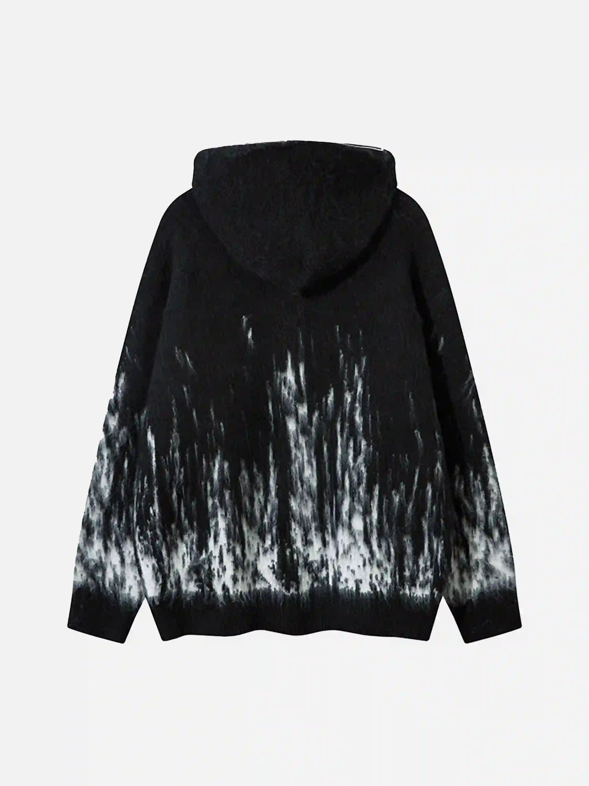 Disguisen Star Graffiti Knitted Zip-up Hoodie
